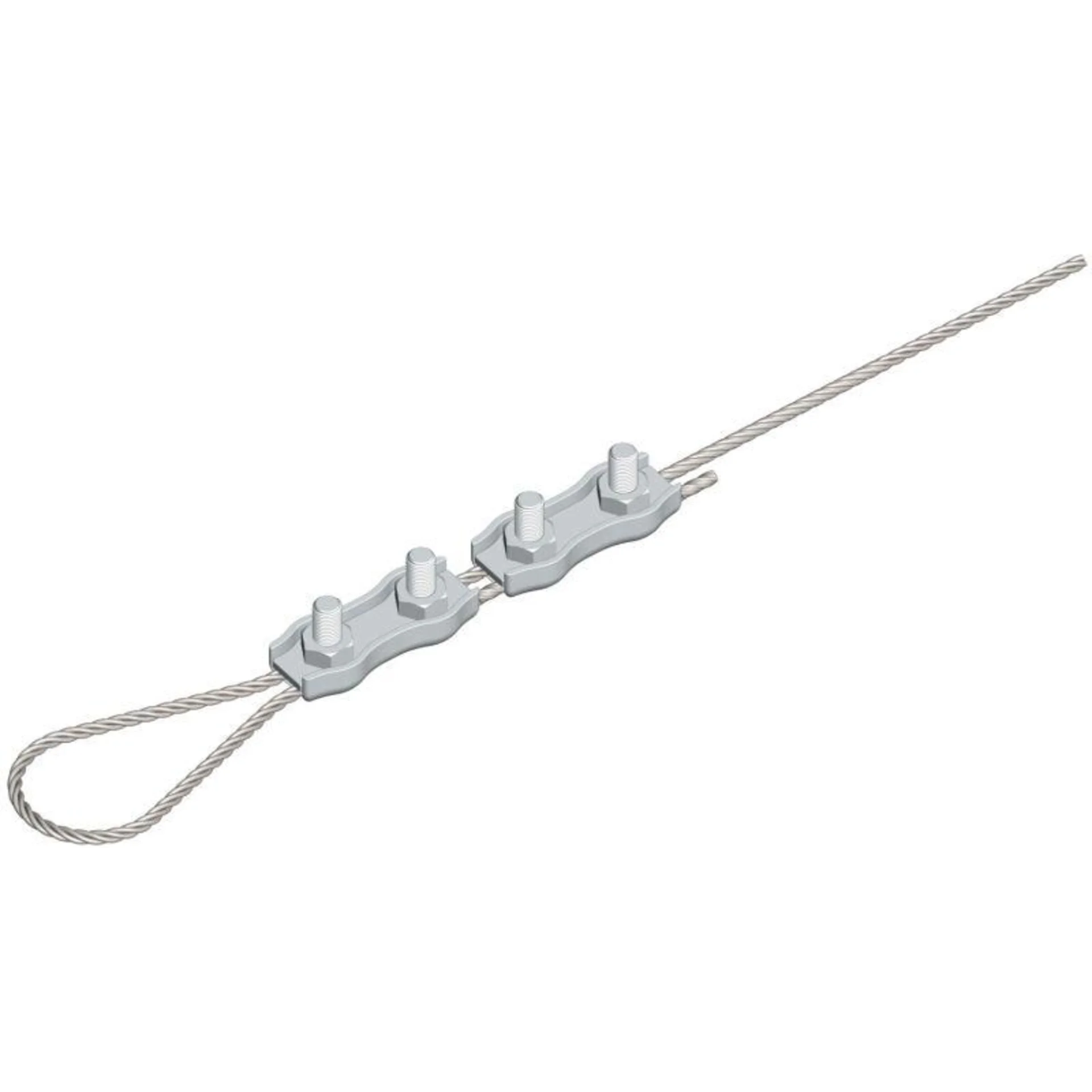 Зажим для троса двойной Duplex (3мм) EKF zdtd-3