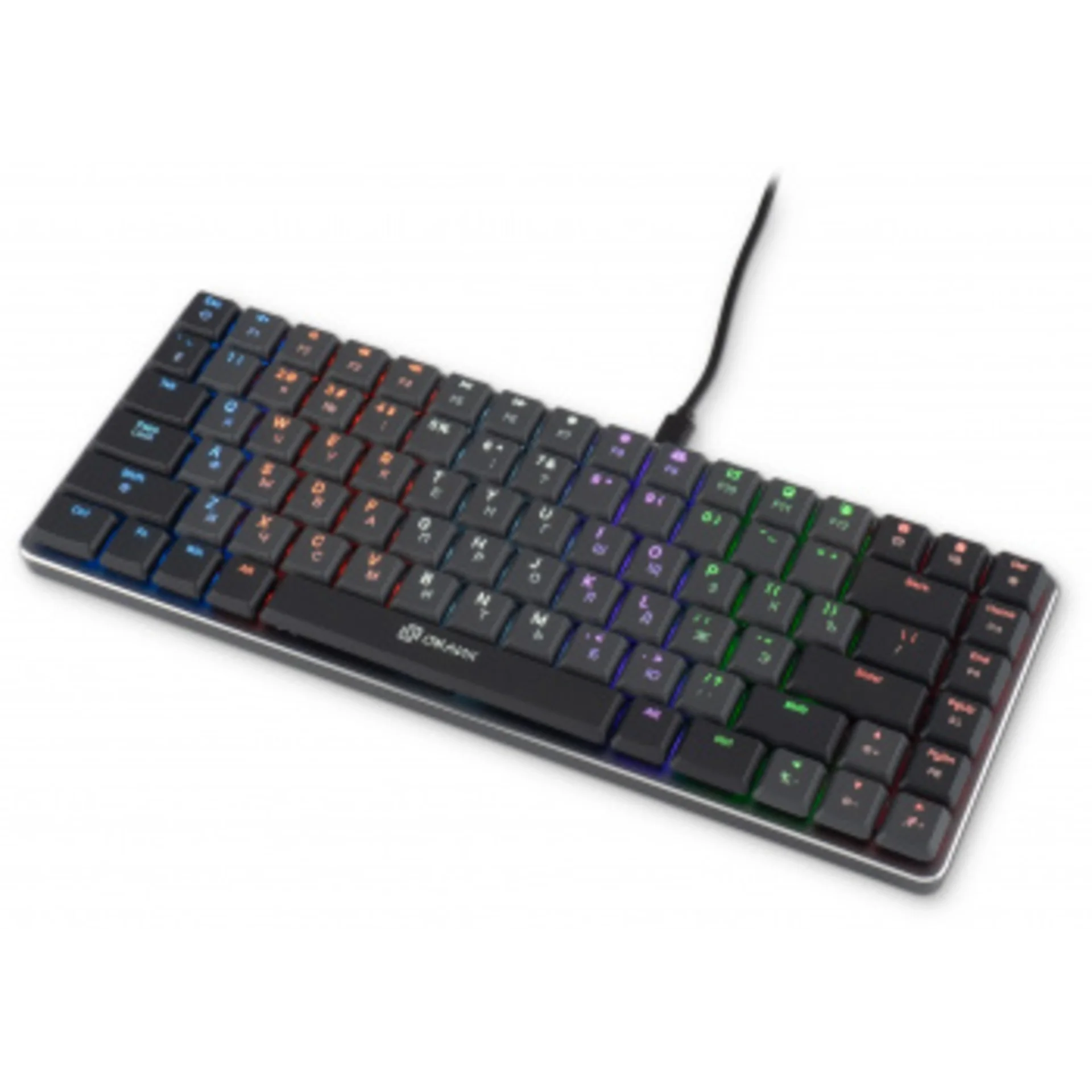 Клавиатура Оклик K615X механическая черный/серебристый USB Multimedia LED (1934413)