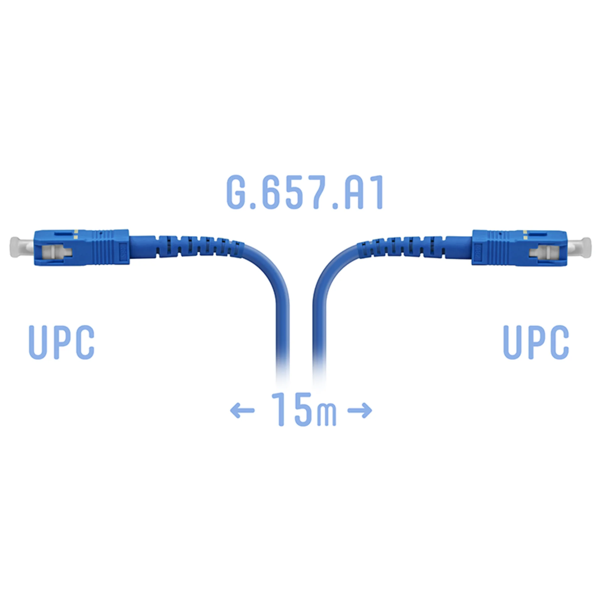 Патчкорд оптический армированный SC/UPC 15метров