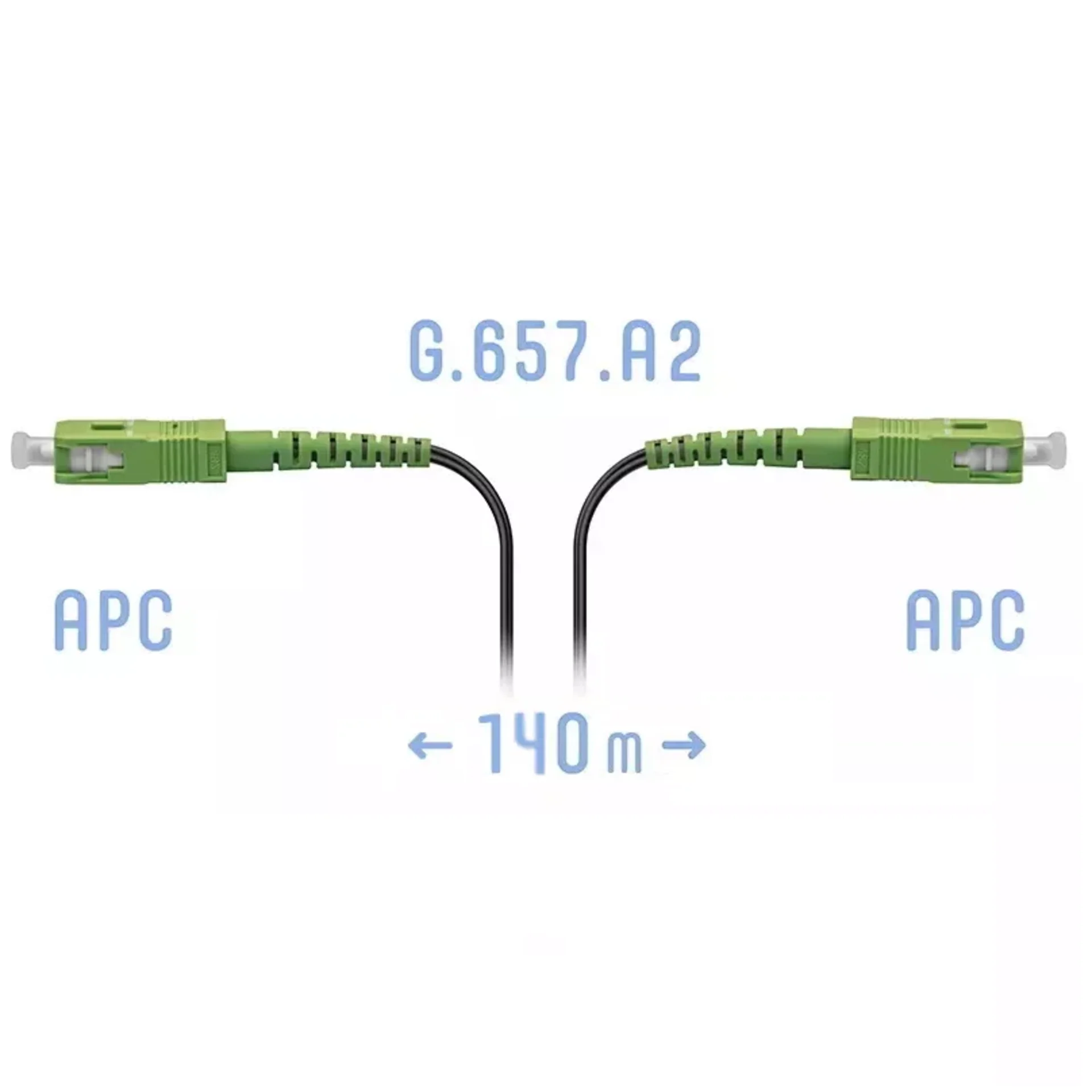 Патчкорд оптический FTTH SC/APC, кабель 604-03-01, 140 метров