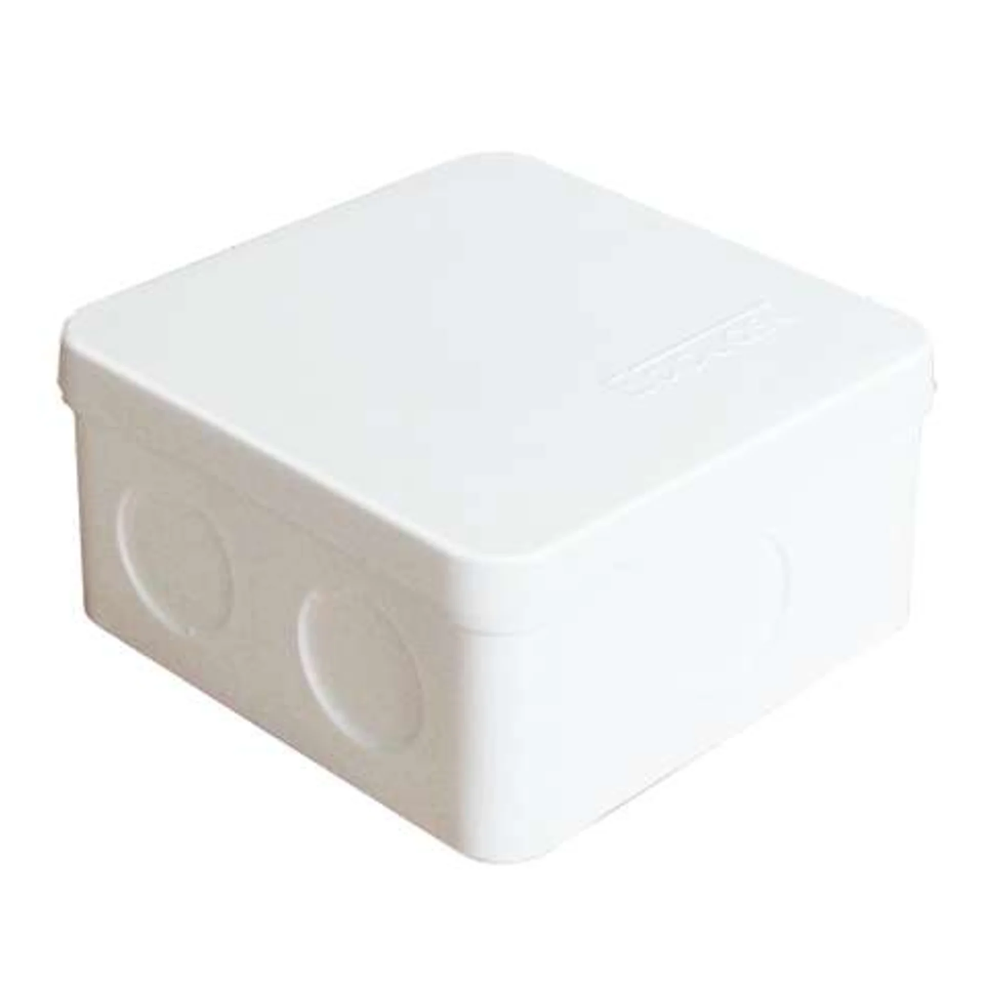 Коробка распределительная ОП 84х84х45мм IP54 7 выходов без гермовводов крышка защелкивающаяся бел. E