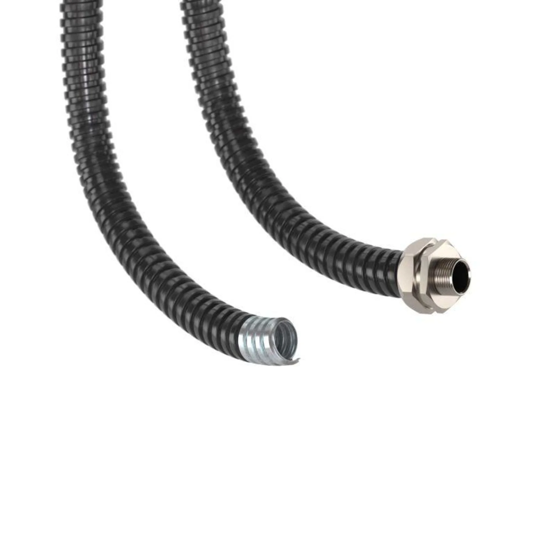 Металлорукав в ПВХ изоляции DN 12мм Dвн.12.0мм Dнар.16.0мм без протяжки черн. (уп.50м) DKC 6071R-012