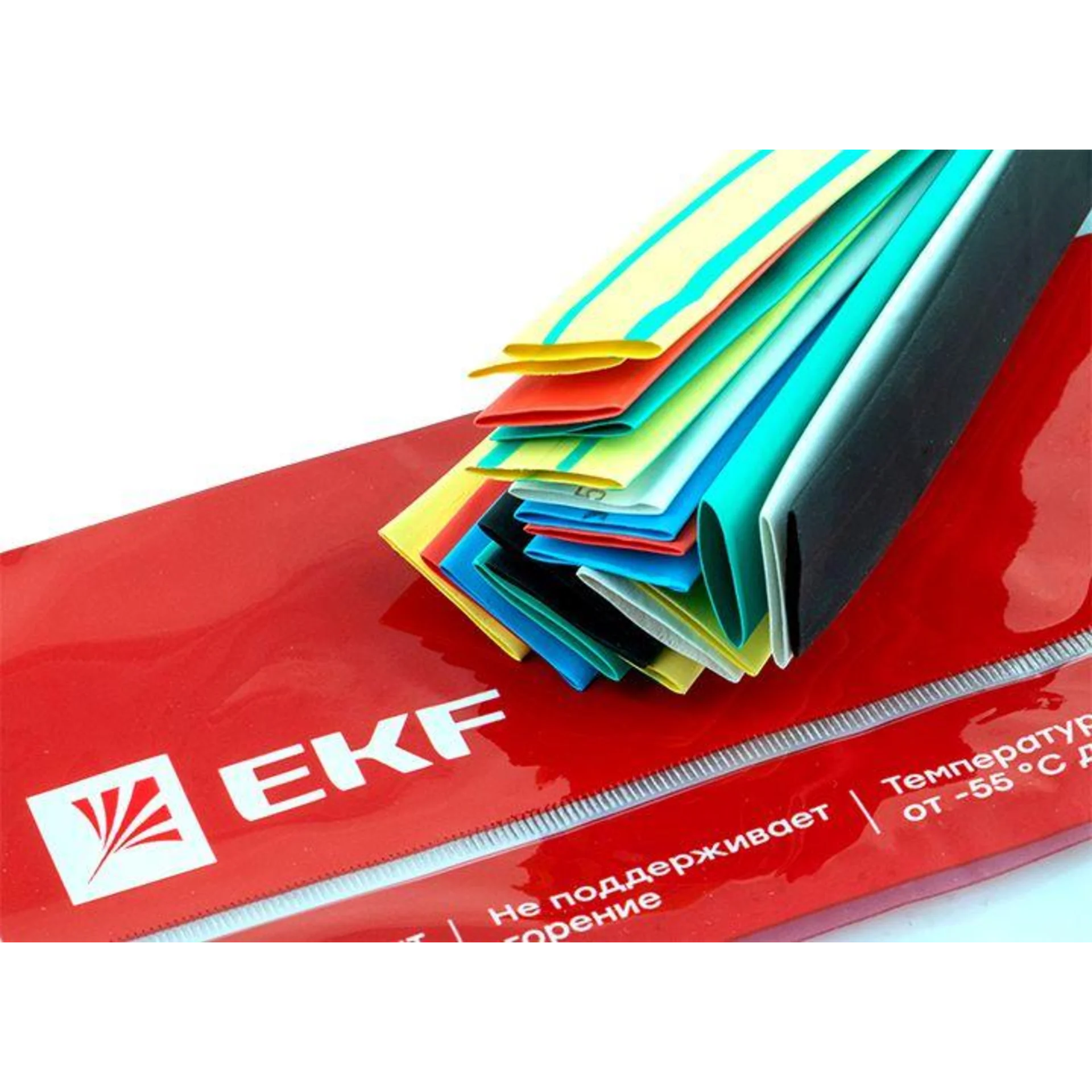 Набор трубок термоусадочных ТУТ нг тонкостен. 10/5 (7 цветов по 3шт 100мм) EKF tut-n-10