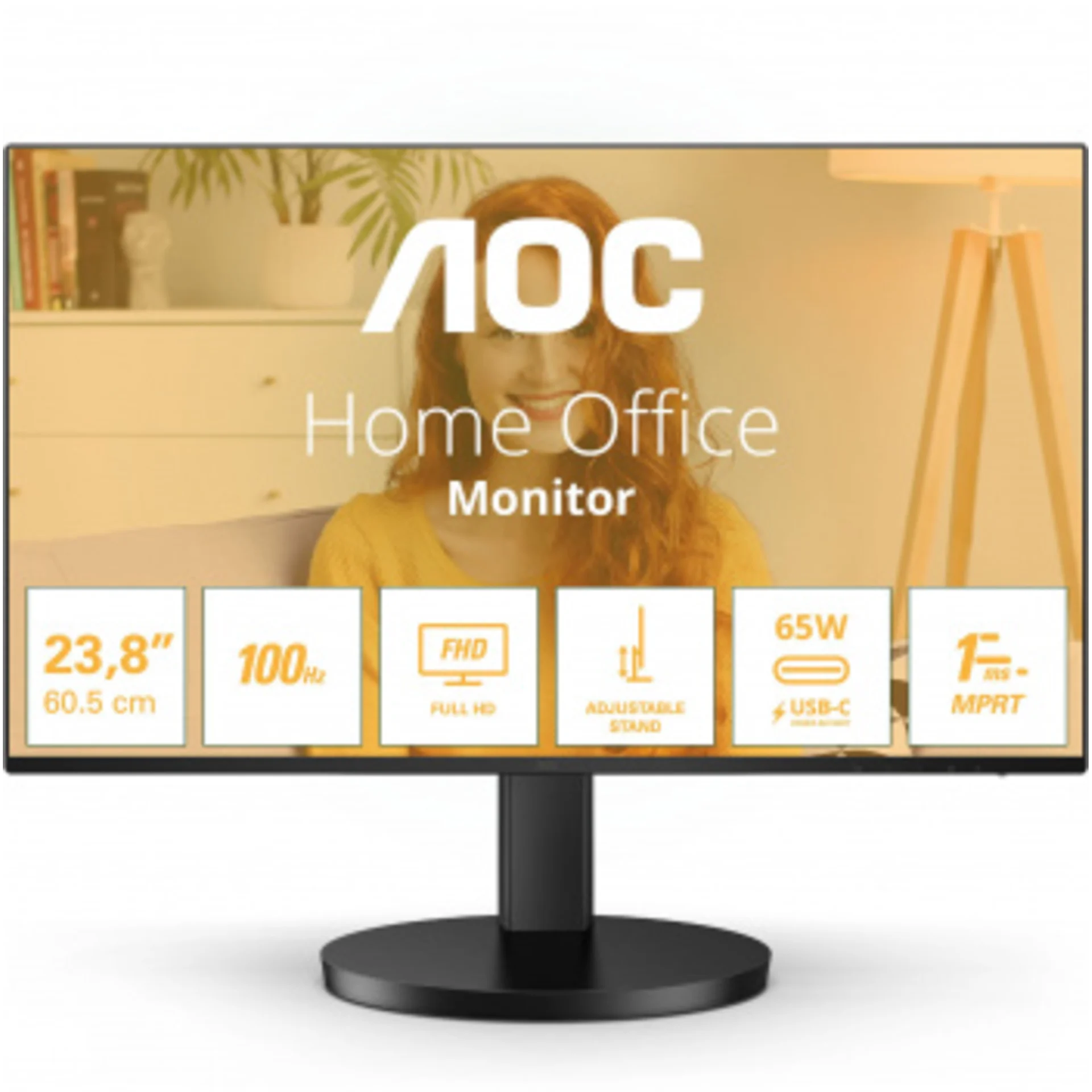Монитор AOC 27" 27B3CF2 черный IPS LED 1ms 16:9 HDMI M/M матовая HAS 250cd 178гр/178гр 1920x1080 100