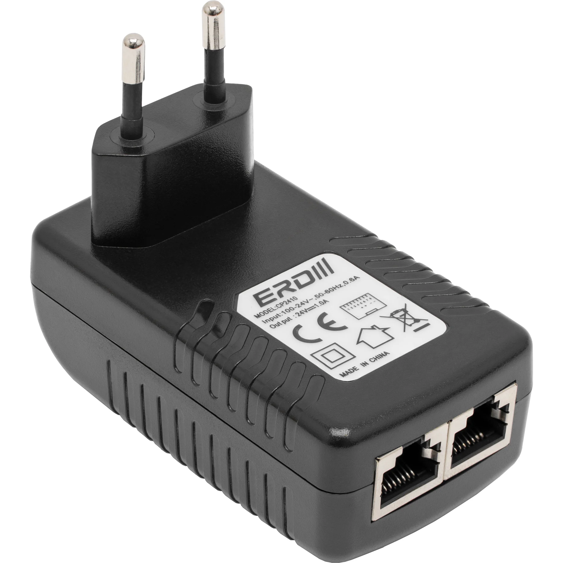 Инжектор PoE CP2410 24VDC 24W IEEE 802.3at LED