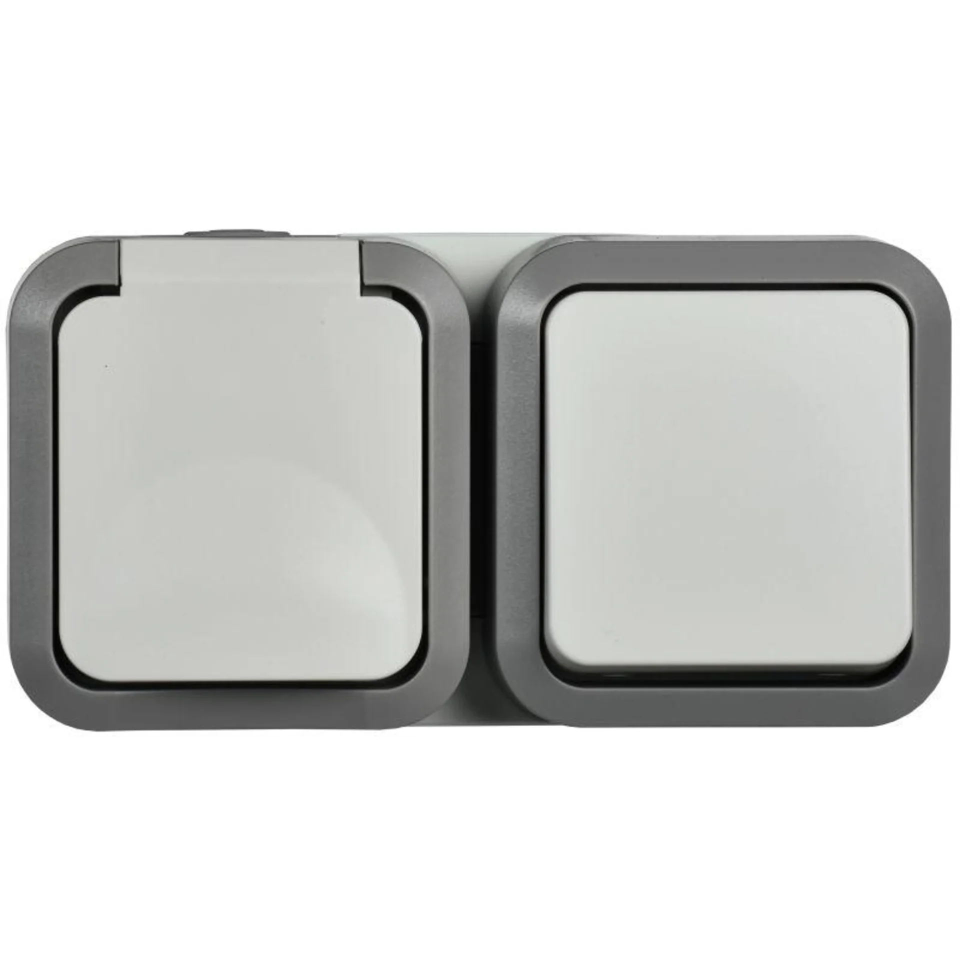 Блок ОП розетка + выключ. горизонт. TORS 16А IP55 TS242 бел. IEK TS-G10-6-55-V-K41