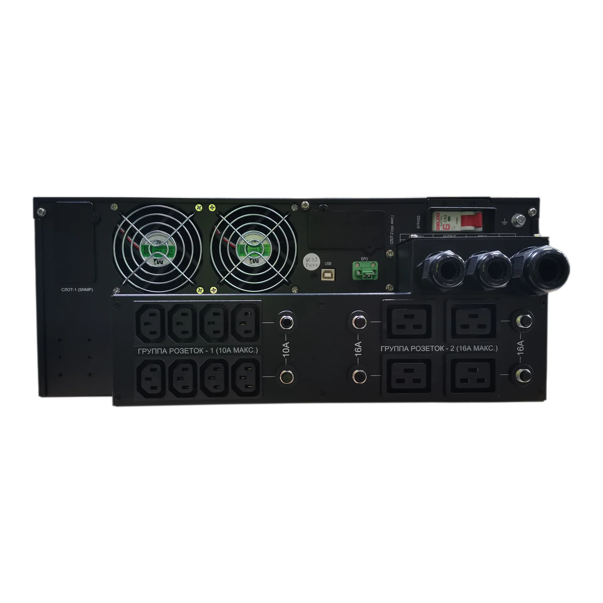 Источник бесперебойного питания онлайн SNR INTELLIGENT 6кВА/6кВт, 1ф:1ф, 192В(DC) (16x9Ач)