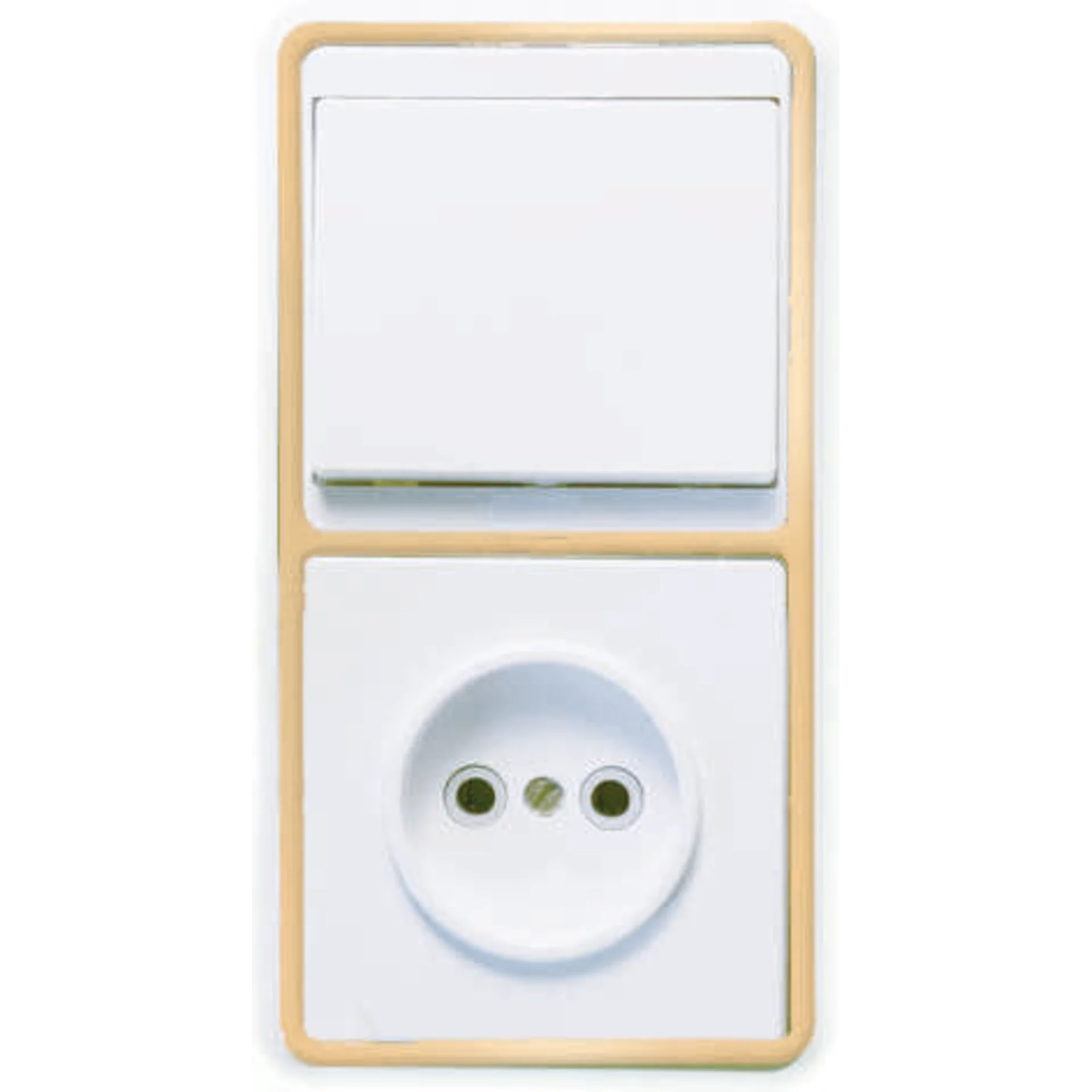 Блок БКВР-037 Бэлла (1-кл. выкл. + розетка) зол. Кунцево 5816