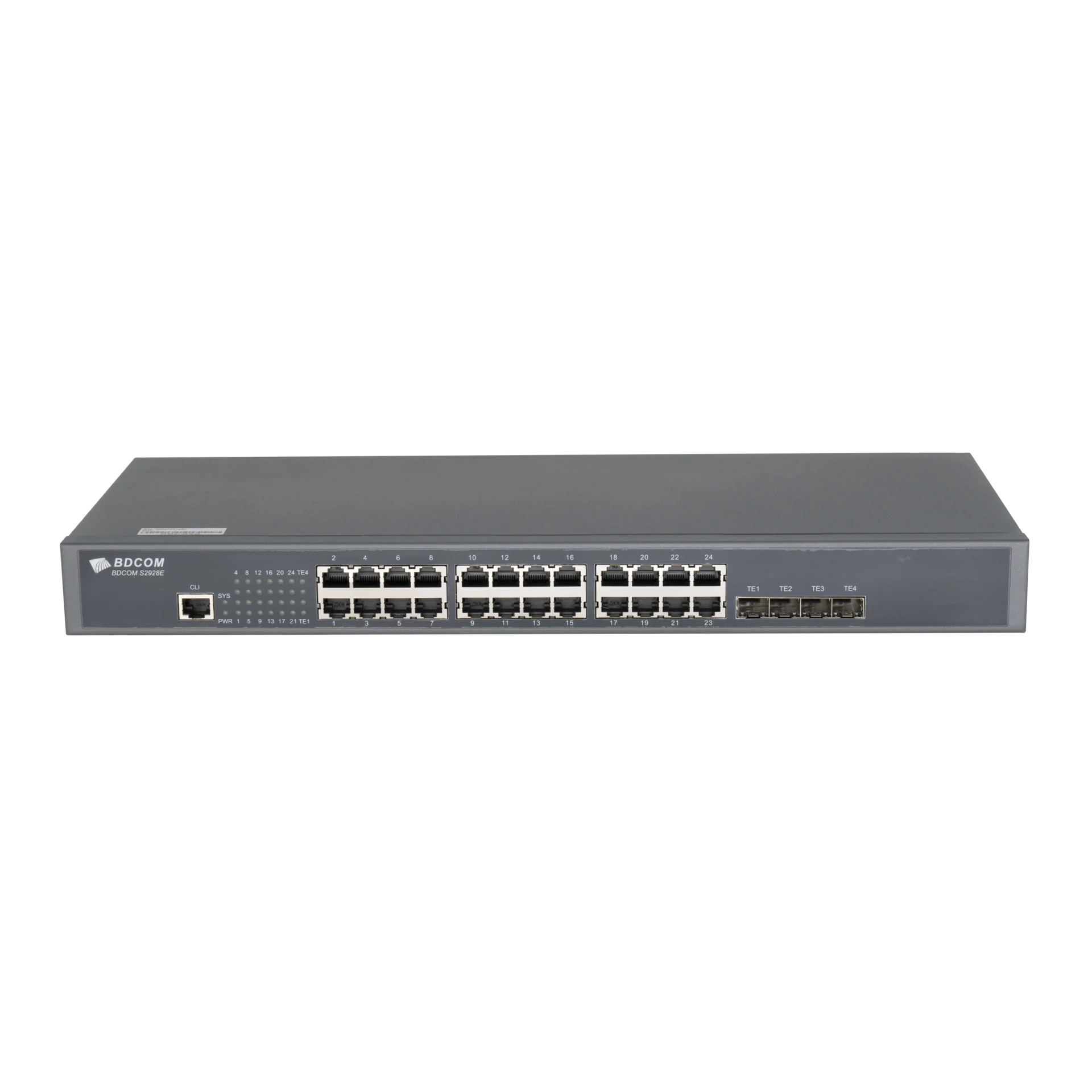 Управляемый коммутатор уровня 3 BDCOM S2900-24T4X, 24x 10/100/1000Base-T, 4x 1/10GE SFP+, 220VAC