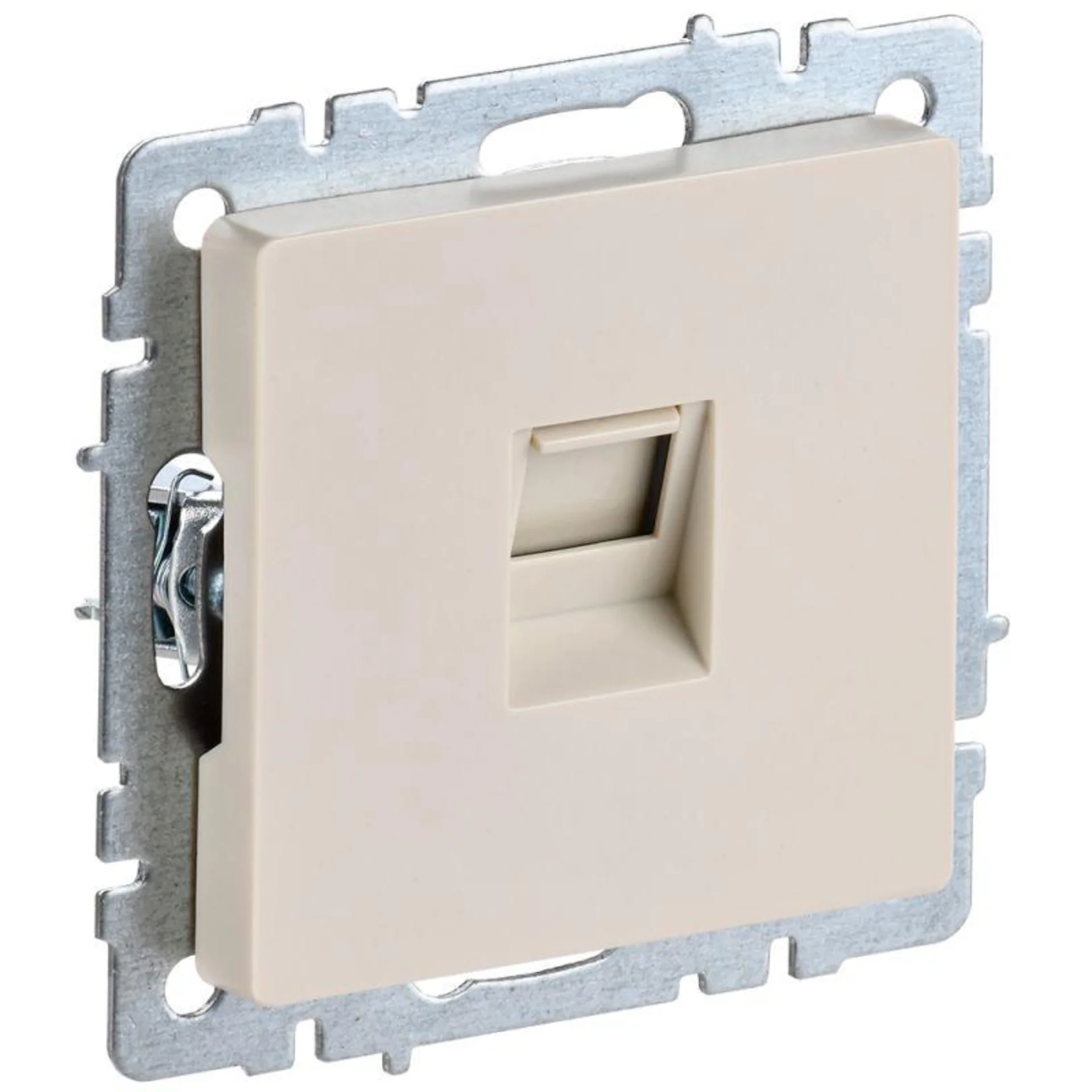 Розетка компьютерная СП RJ45 кат.5E BRITE РК10-БрКр беж. IEK BR-K10-1-K10