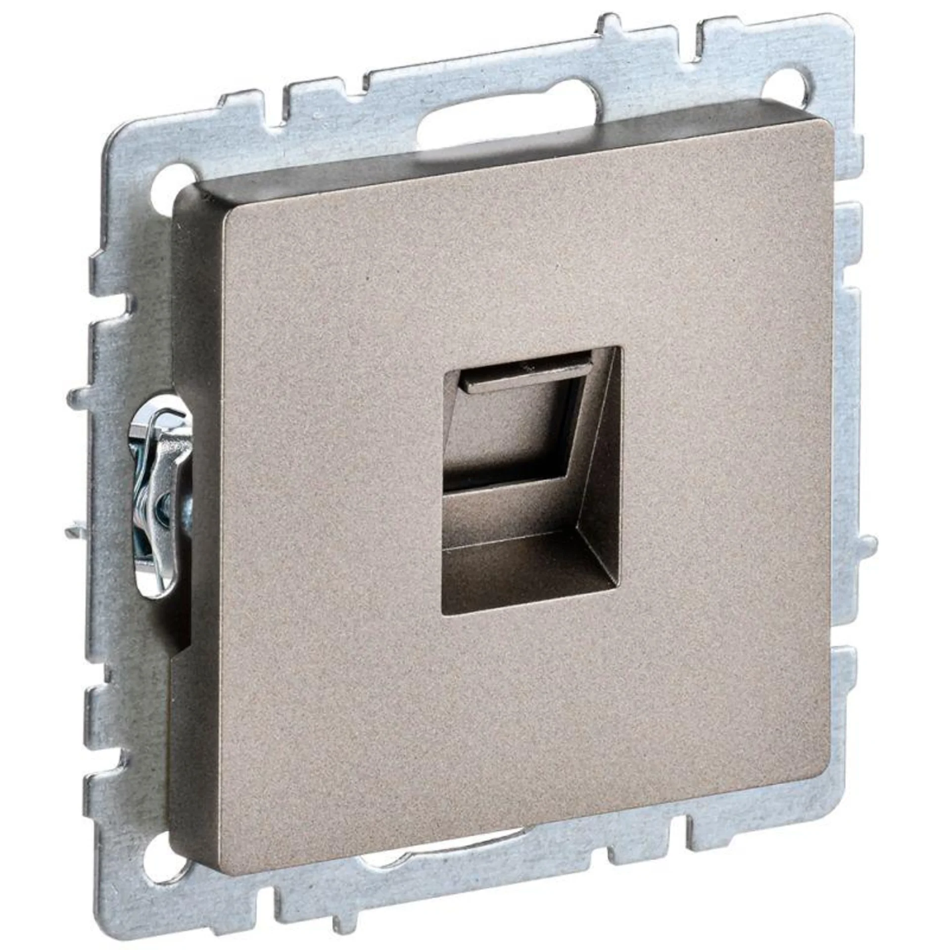 Розетка компьютерная СП RJ45 кат.5E BRITE РК10-БрШ шампань IEK BR-K10-1-K37