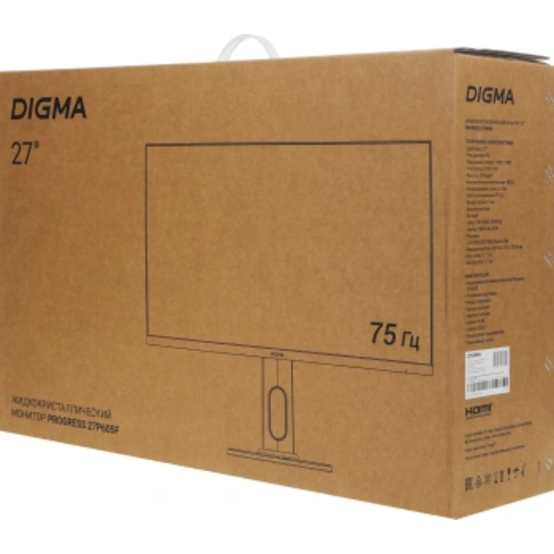 Монитор Digma 27" Progress 27P605F черный IPS LED 5ms 16:9 HDMI M/M матовая HAS Piv 300cd 178гр/178г