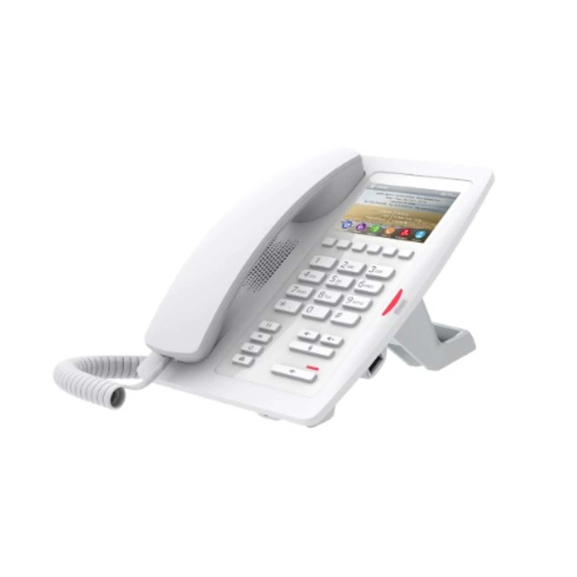 H5W отельный, белый, 2 аккаунта, цветной ЖК экран, PoE, б/п, WiFi