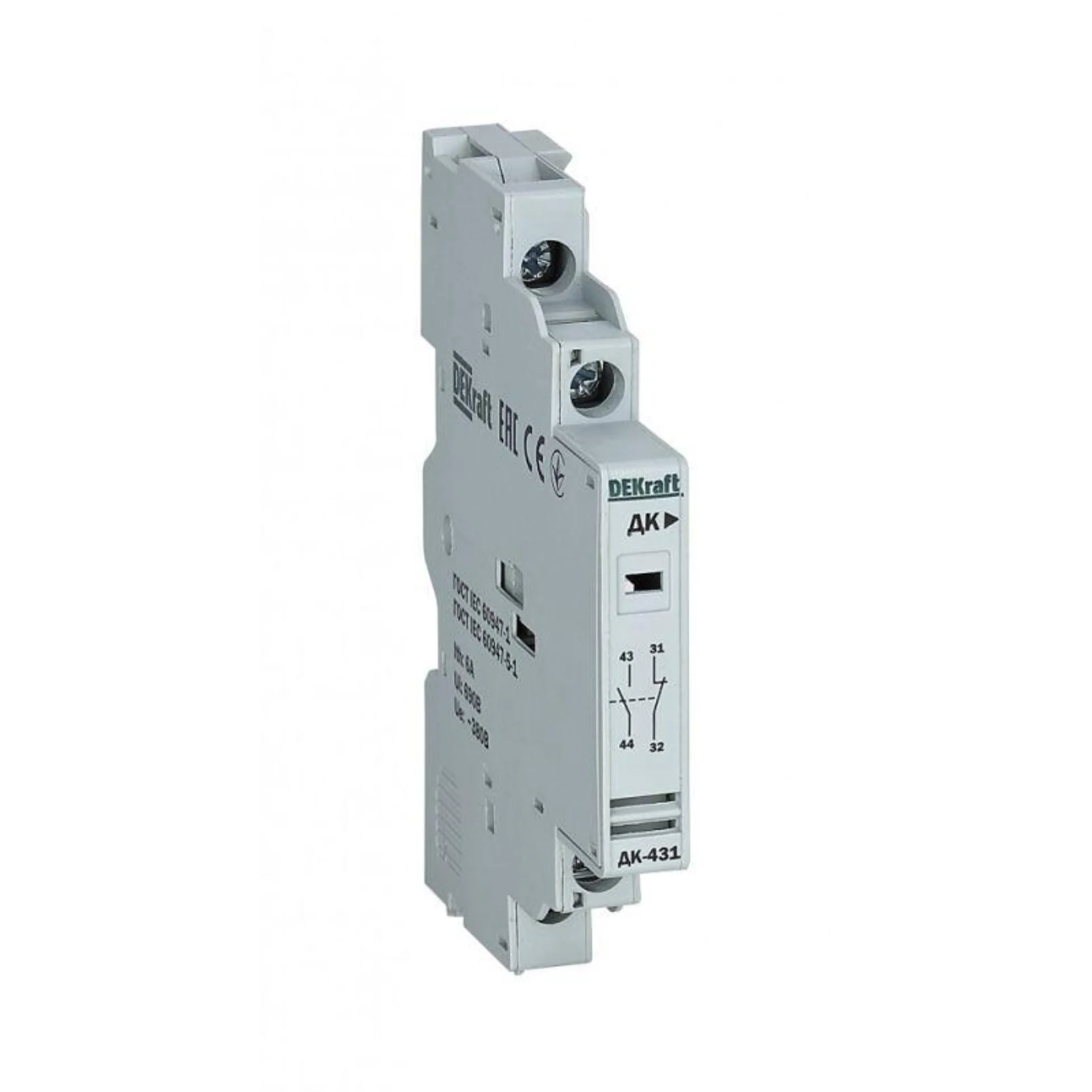 Контакт дополнительный боковой 1НО+1НЗ для ВА-431 DEKraft 21271DEK