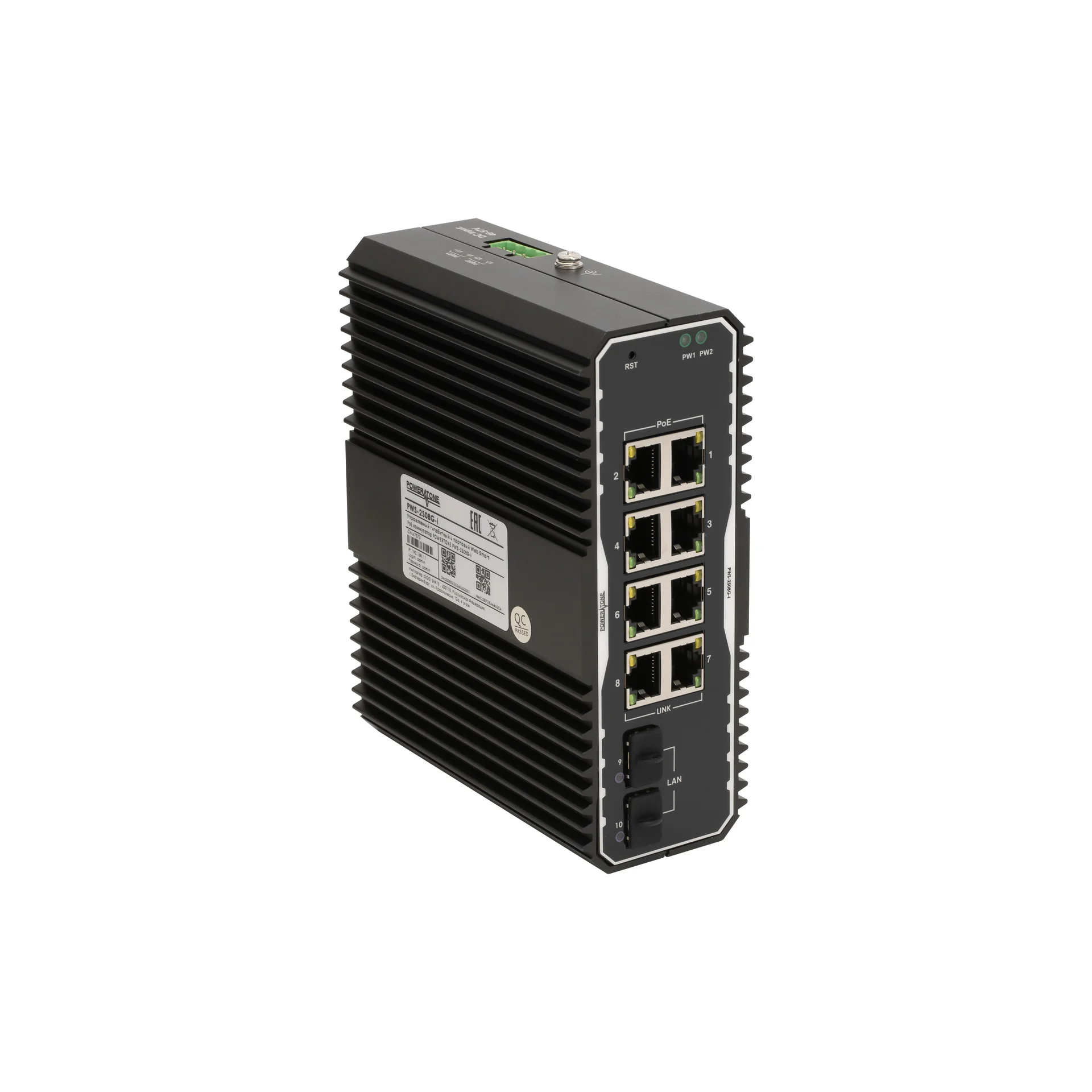 Управляемый гигабитный 4 портовый Web Smart PoE коммутатор POWERTONE PWS-2S08G-i