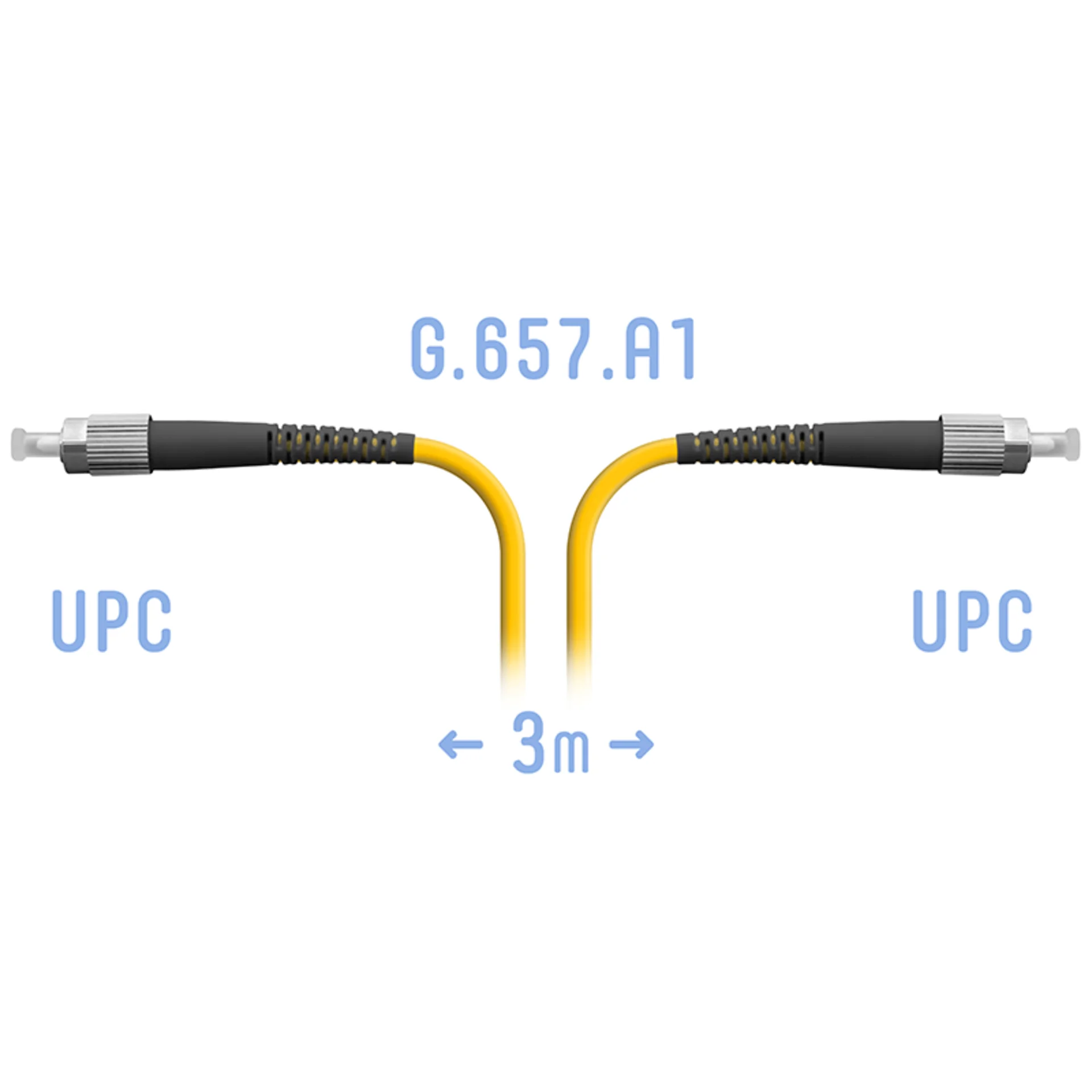 Патчкорд оптический FC/UPC SM G.657.A1 3 метра