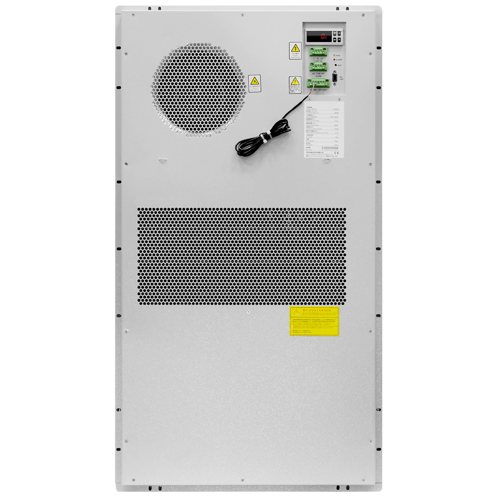 Кондиционер для установки в уличный шкаф, холодопроизводительность 2500Вт, со встроенным электрическим калорифером, 220В переменного тока