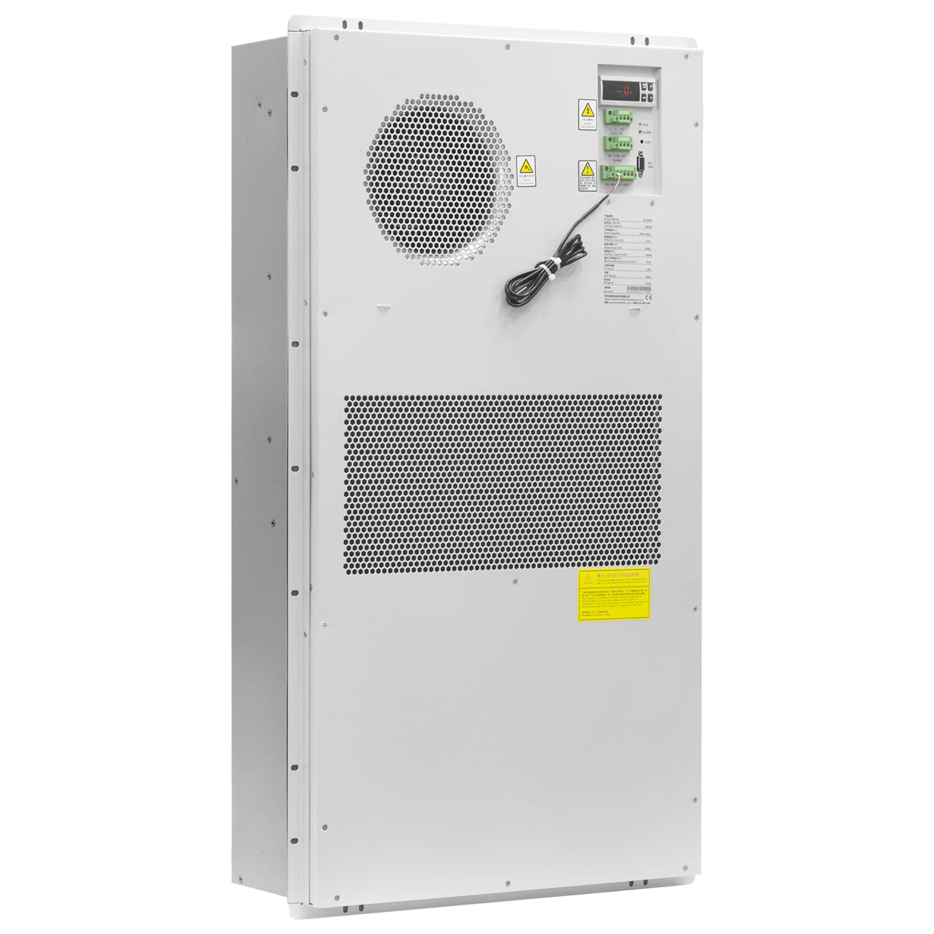 Кондиционер для установки в уличный шкаф, холодопроизводительность 2500Вт, со встроенным электрическим калорифером, 220В переменного тока