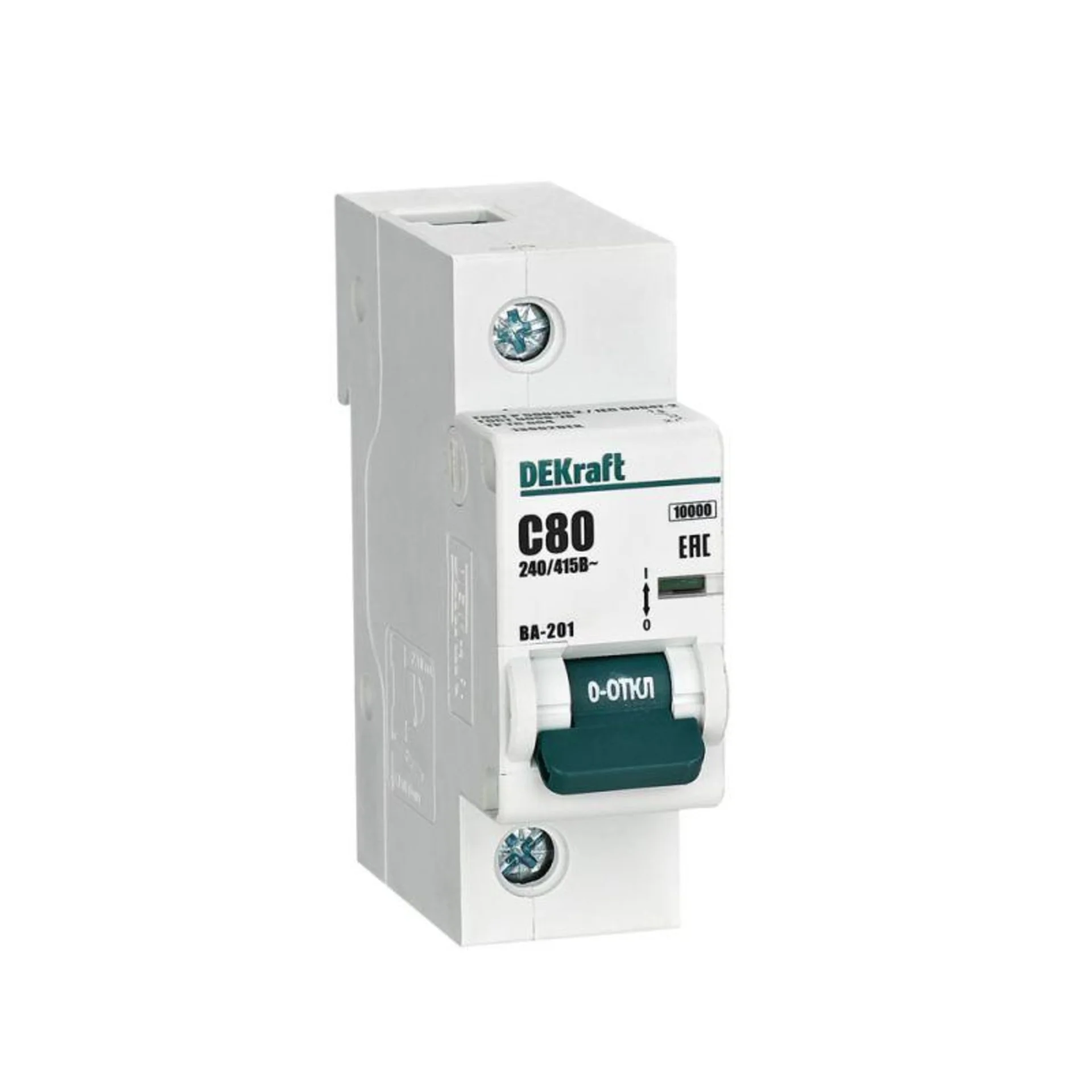 Выключатель автоматический модульный 1п C 80А 10кА ВА-201 DEKraft 13002DEK