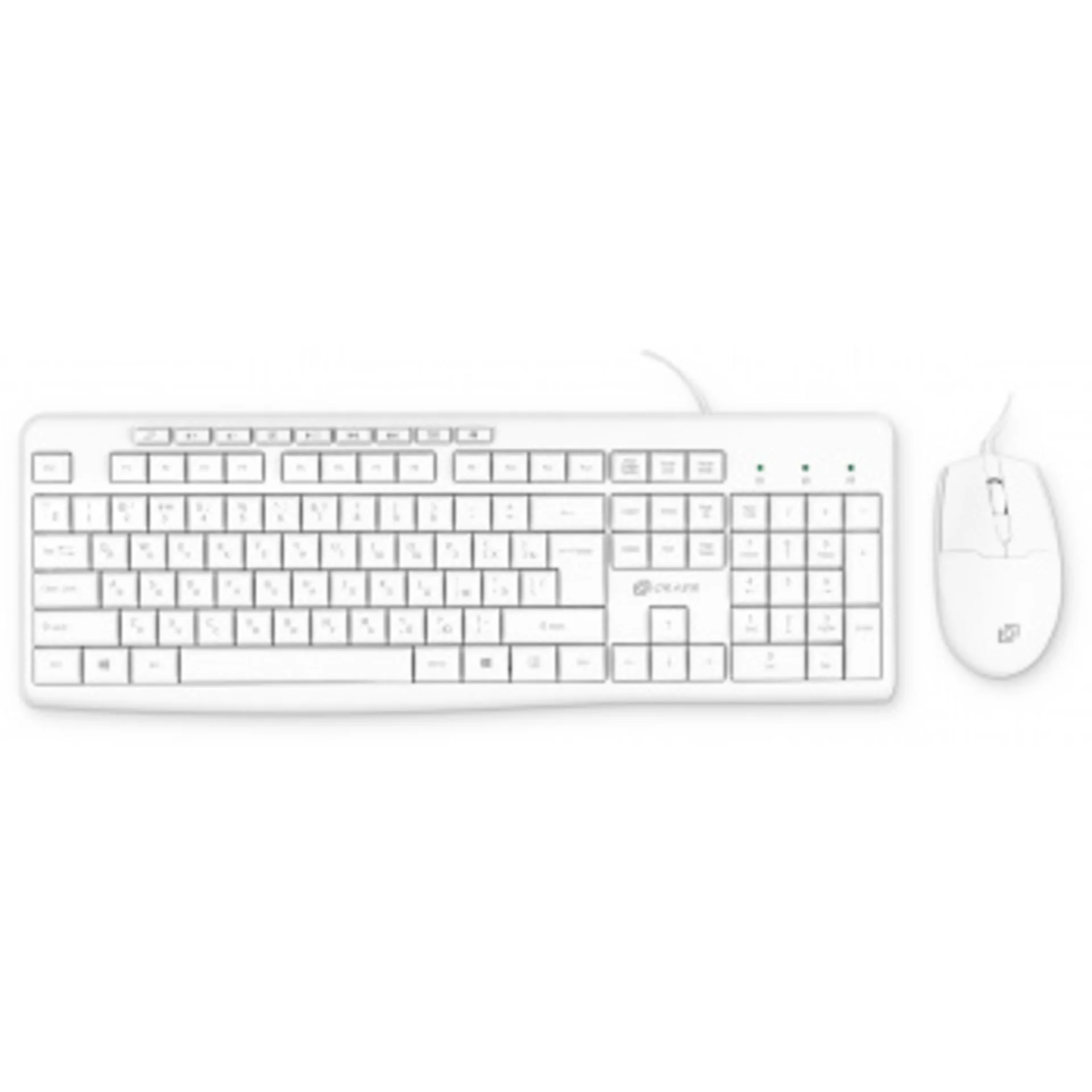 Клавиатура + мышь Оклик S650 клав:белый мышь:белый USB Multimedia (1875257)