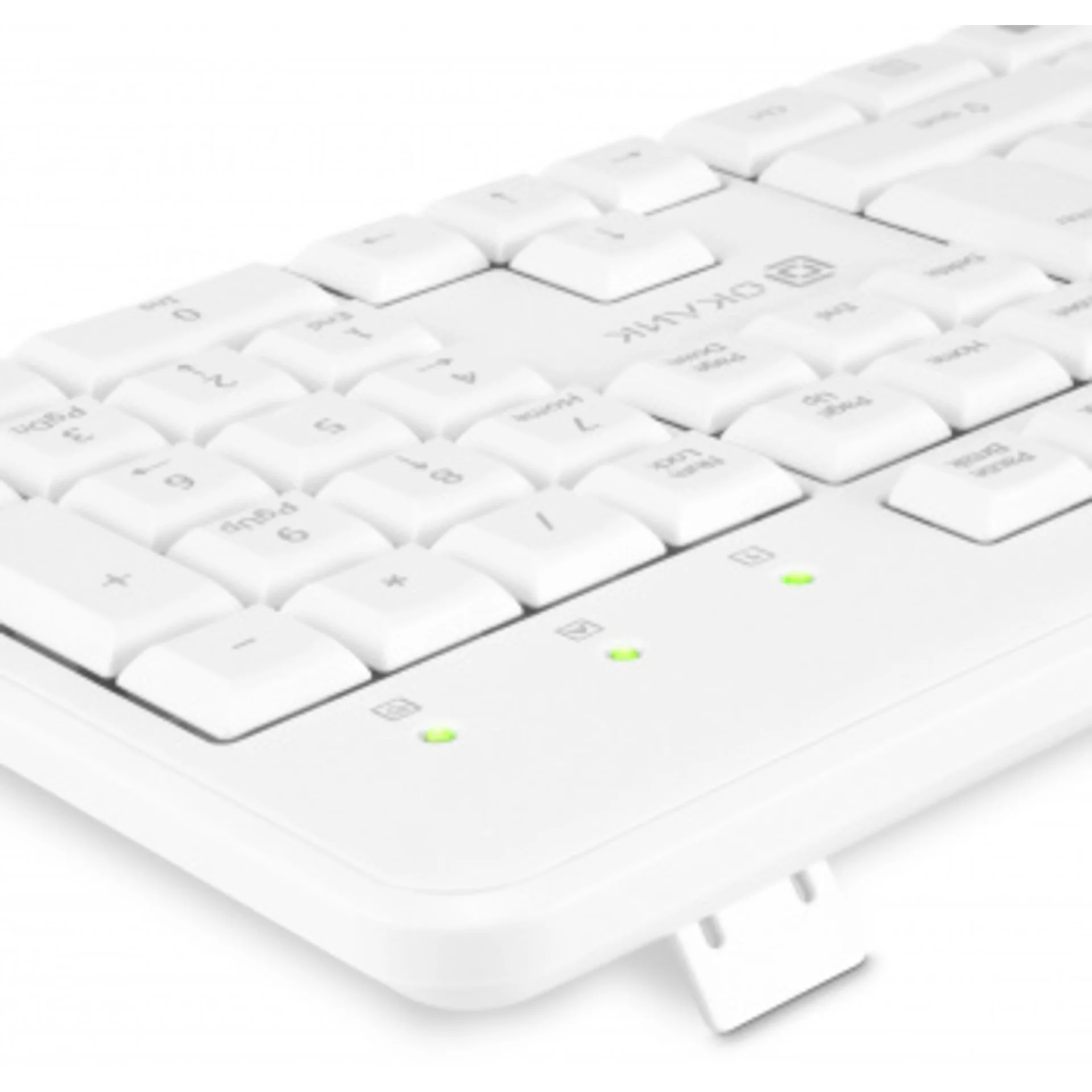 Клавиатура + мышь Оклик S650 клав:белый мышь:белый USB Multimedia (1875257)