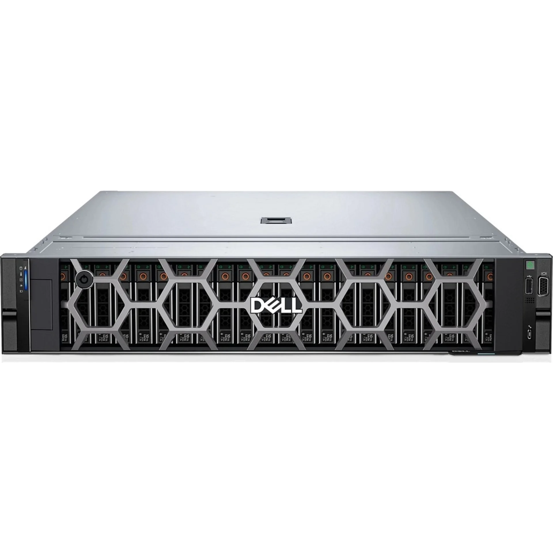 Сервер DELL PowerEdge R7625, 2 x AMD EPYC 9654, 2x1920GB SATA SSD, 1x960GB SATA SSD, PERC H755, 2x10/25G SFP+ B57414, Idrac9 Ent, Rail Kit
