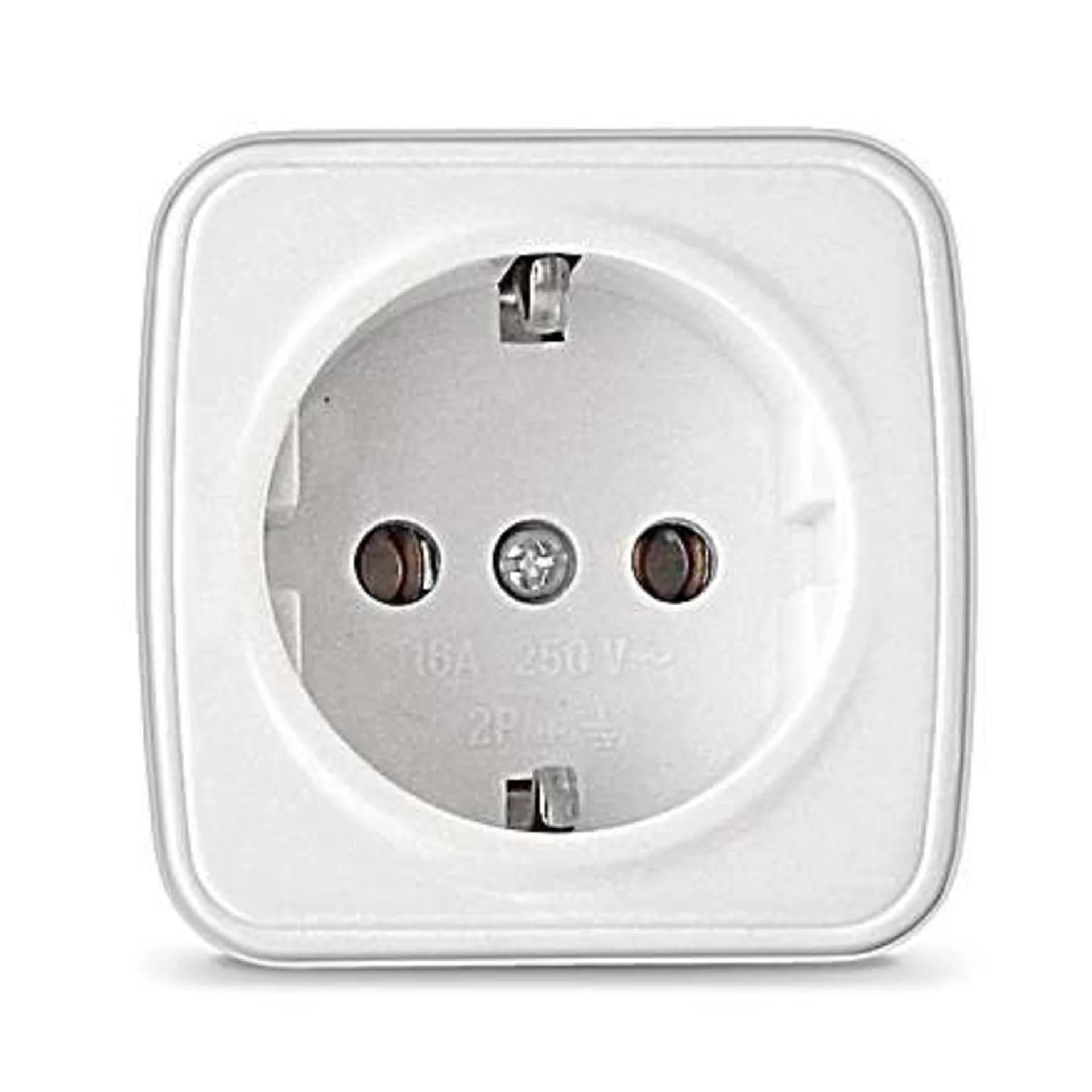 Розетка 1-м ОП Электра 16А IP20 с заземл. бел. Союз 0012