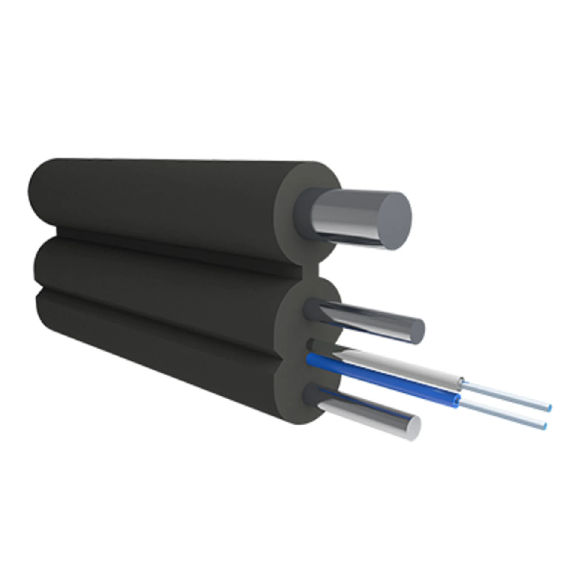 Кабель оптический Alpha Mile FTTx, с дополнительным несущим элементом (проволока 1.0 мм), 2 волокна