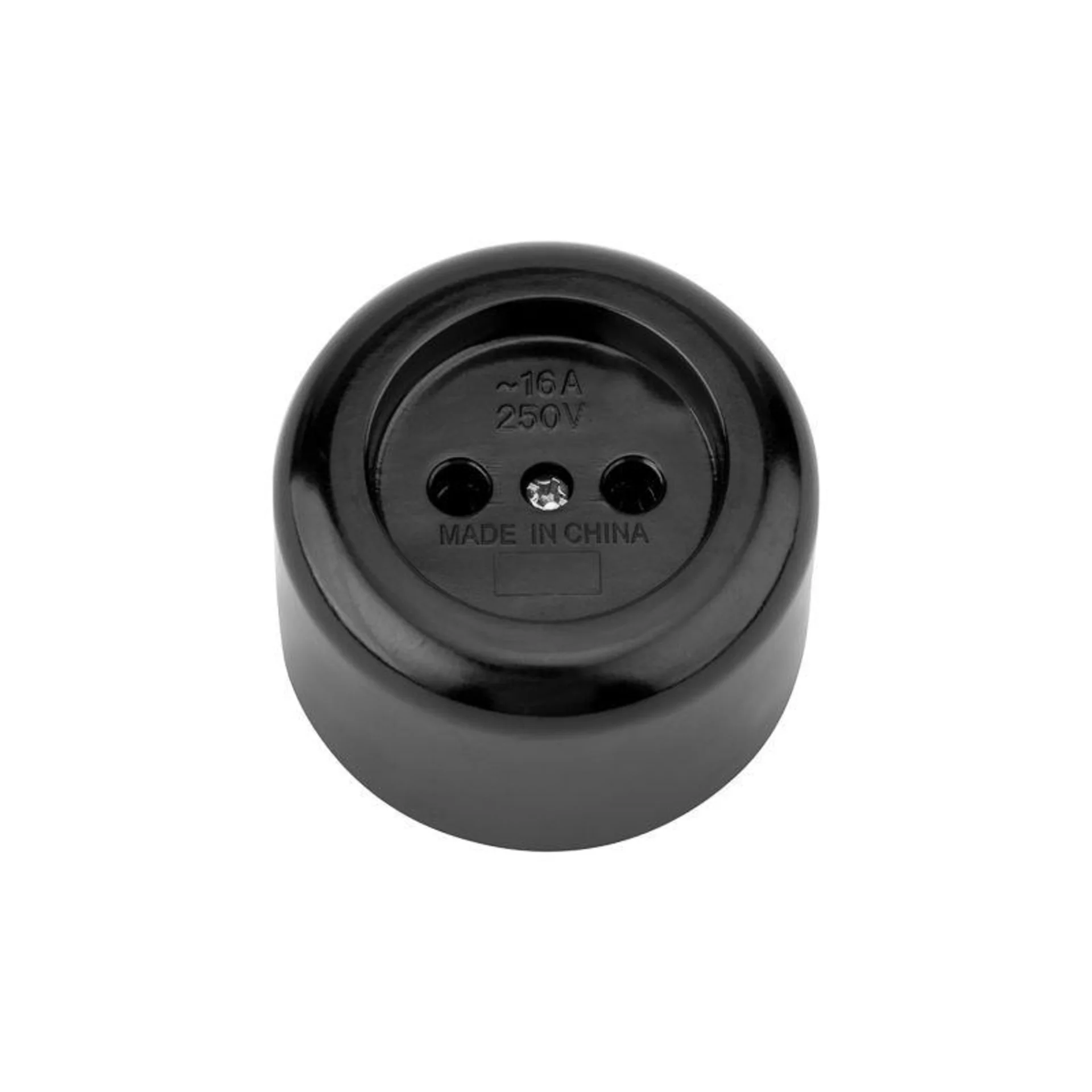 Розетка штепсельная карболитовая открытой уст. б/з 16А черн. Rexant 11-8980