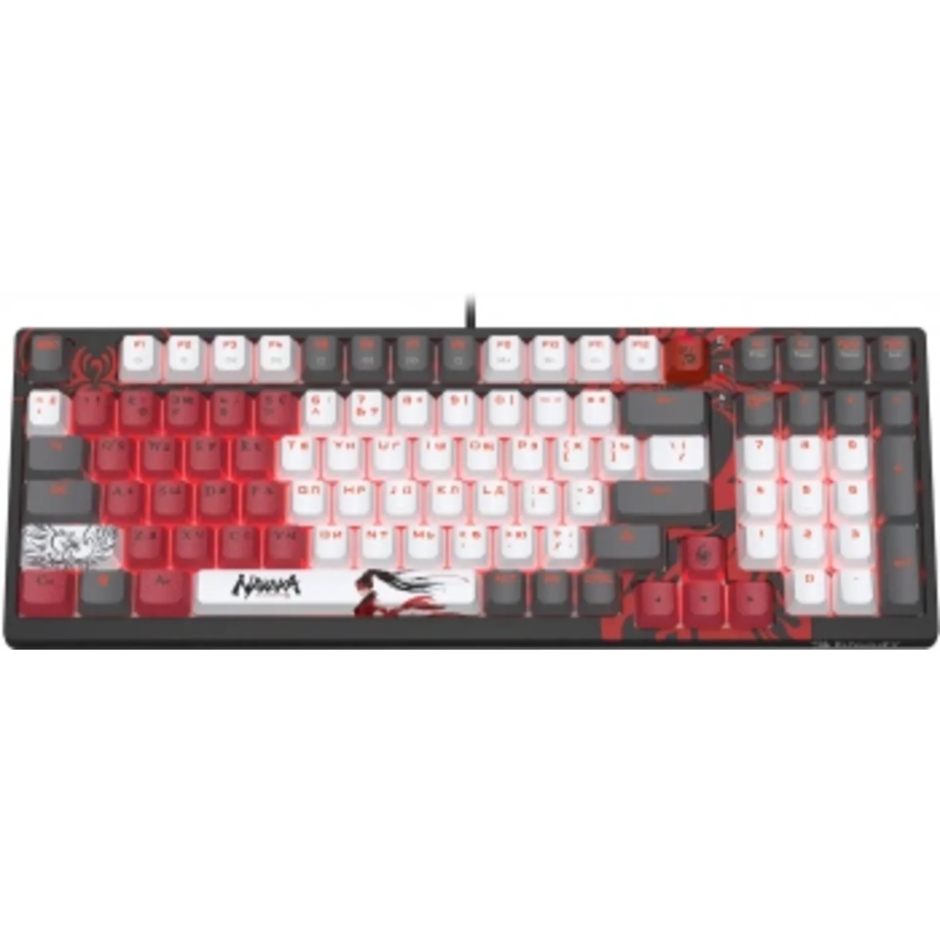 Клавиатура A4Tech Bloody S98 Naraka BLMS Plus механическая черный/красный USB for gamer LED (S98 NAR