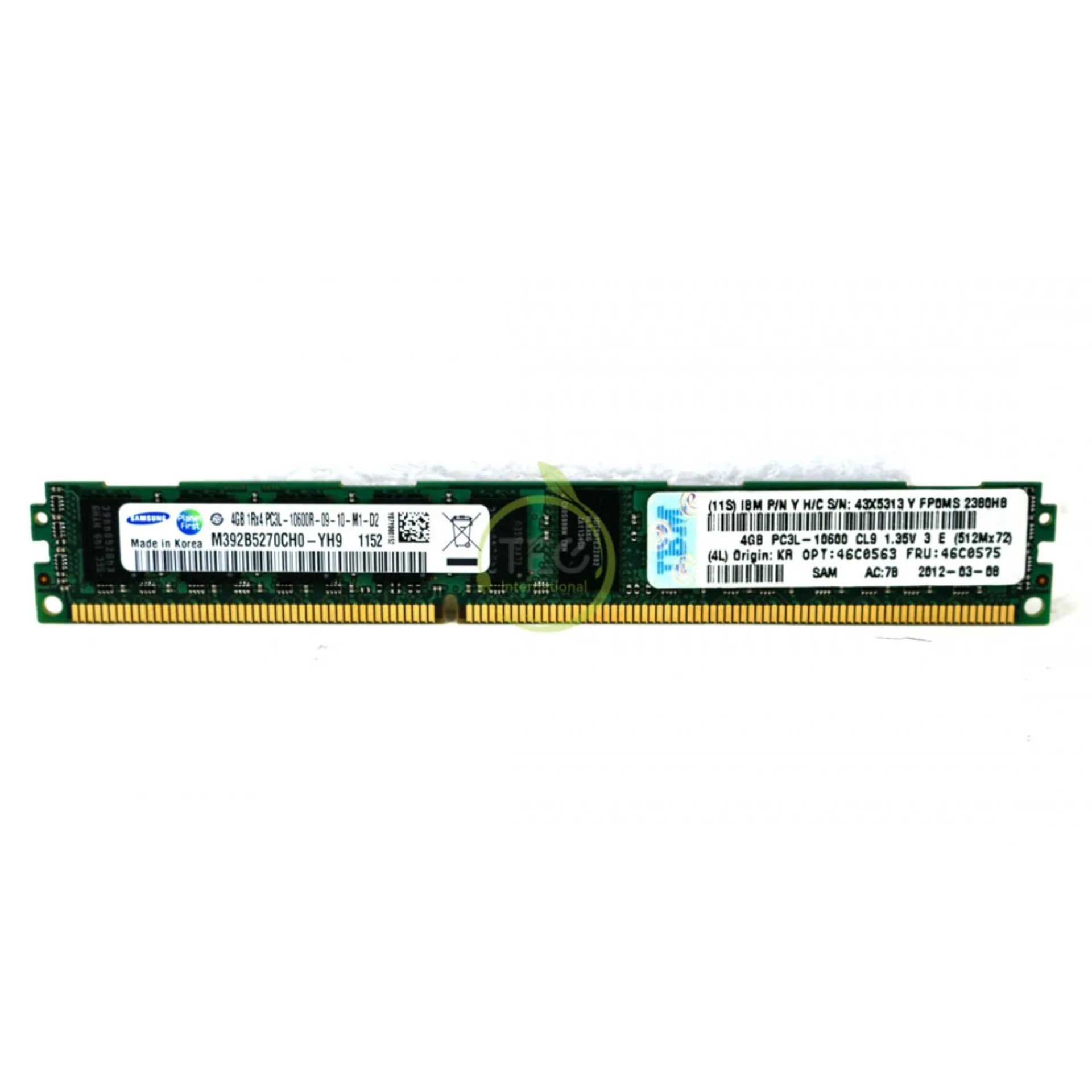 Память IBM 4Gb 1хRank PC3L-10600 CL9 ECC DDR3-1333 RDIMM
