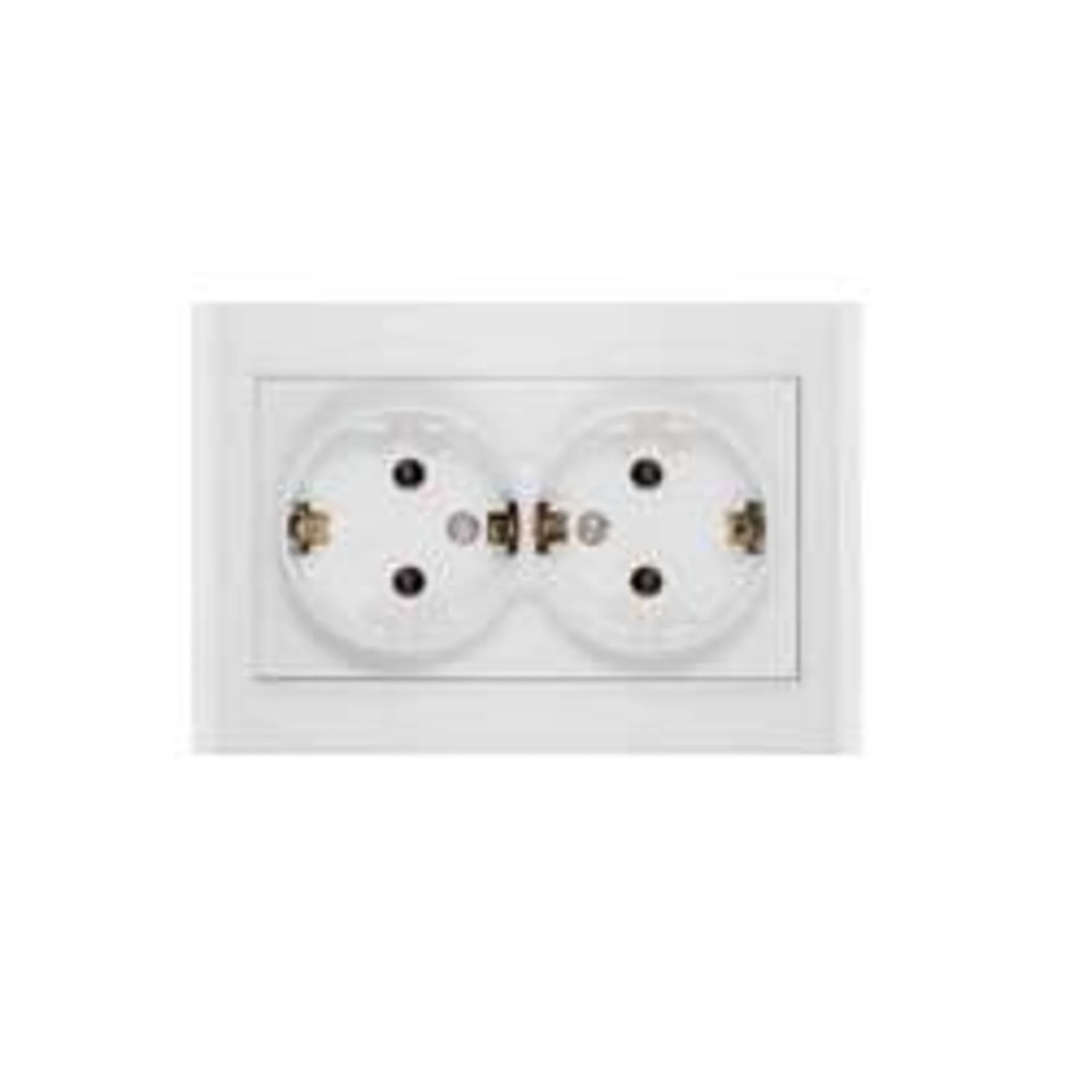 Розетка 2-м СП Бриллиант 16А IP20 с заземл. бел. UNIVersal 7947533