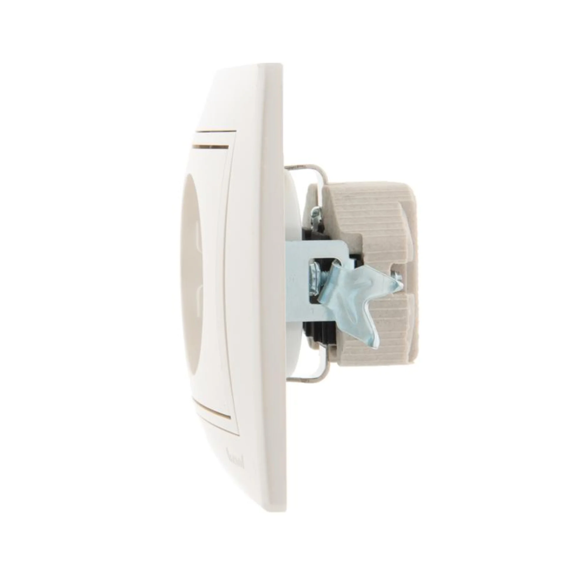 Розетка 1-м СП Mira 16А IP20 с заземл. со вставкой керамика жемчуж./бел. перламутр. LEZARD 701-3030-