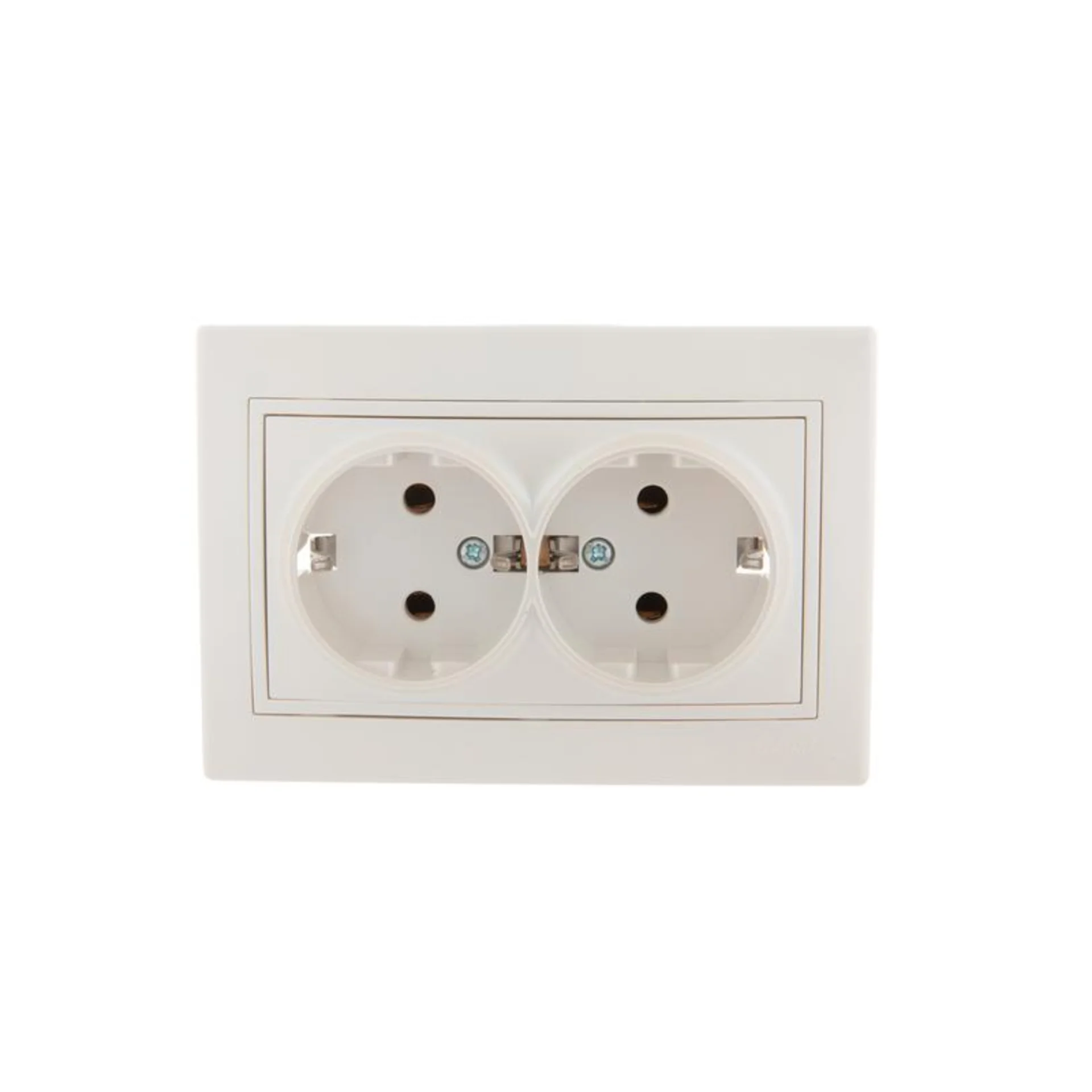 Розетка 2-м СП Mira 16А IP20 с заземл. со вставкой керамика жемчуж./бел. перламутр. LEZARD 701-3030-