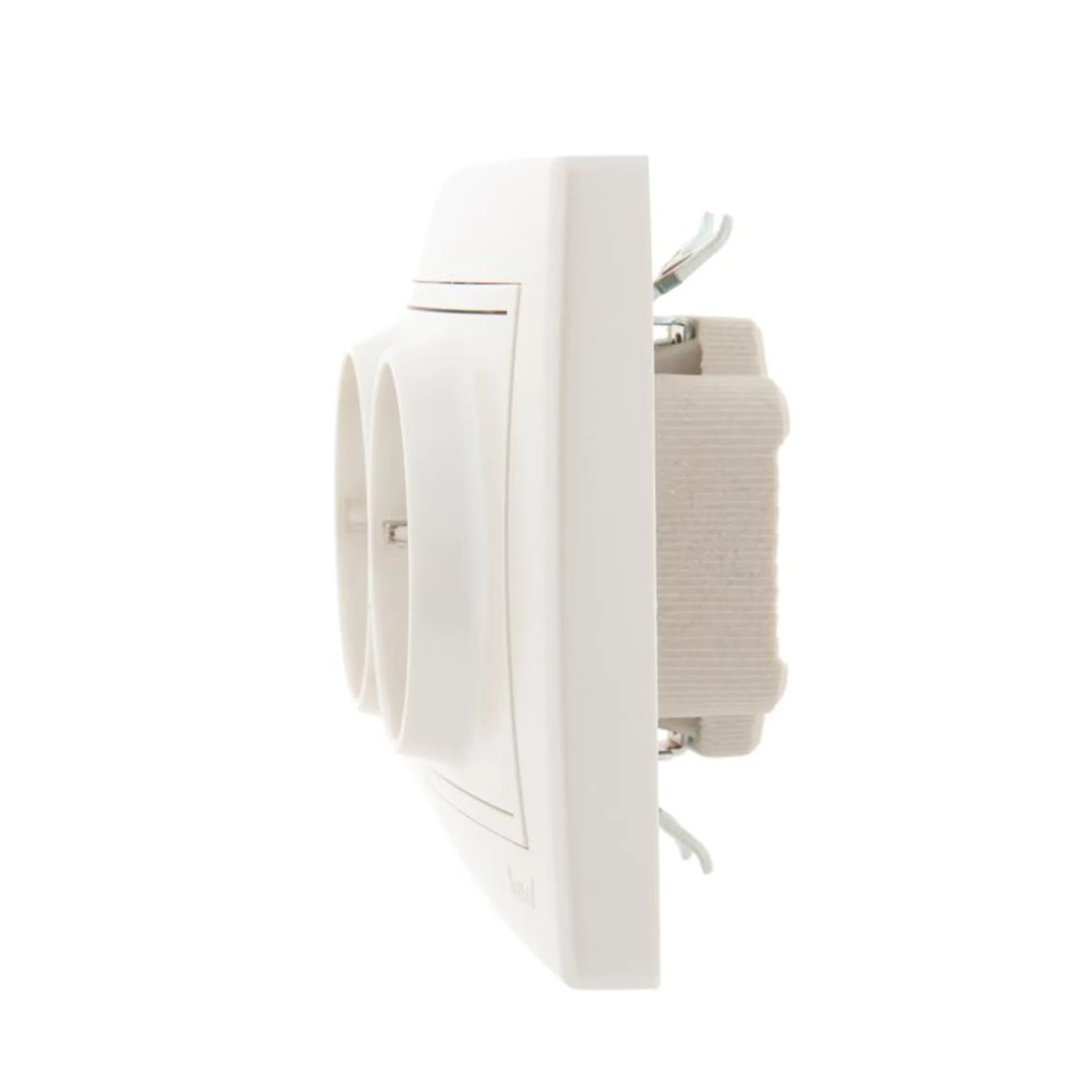 Розетка 2-м СП Mira 16А IP20 с заземл. со вставкой керамика жемчуж./бел. перламутр. LEZARD 701-3030-