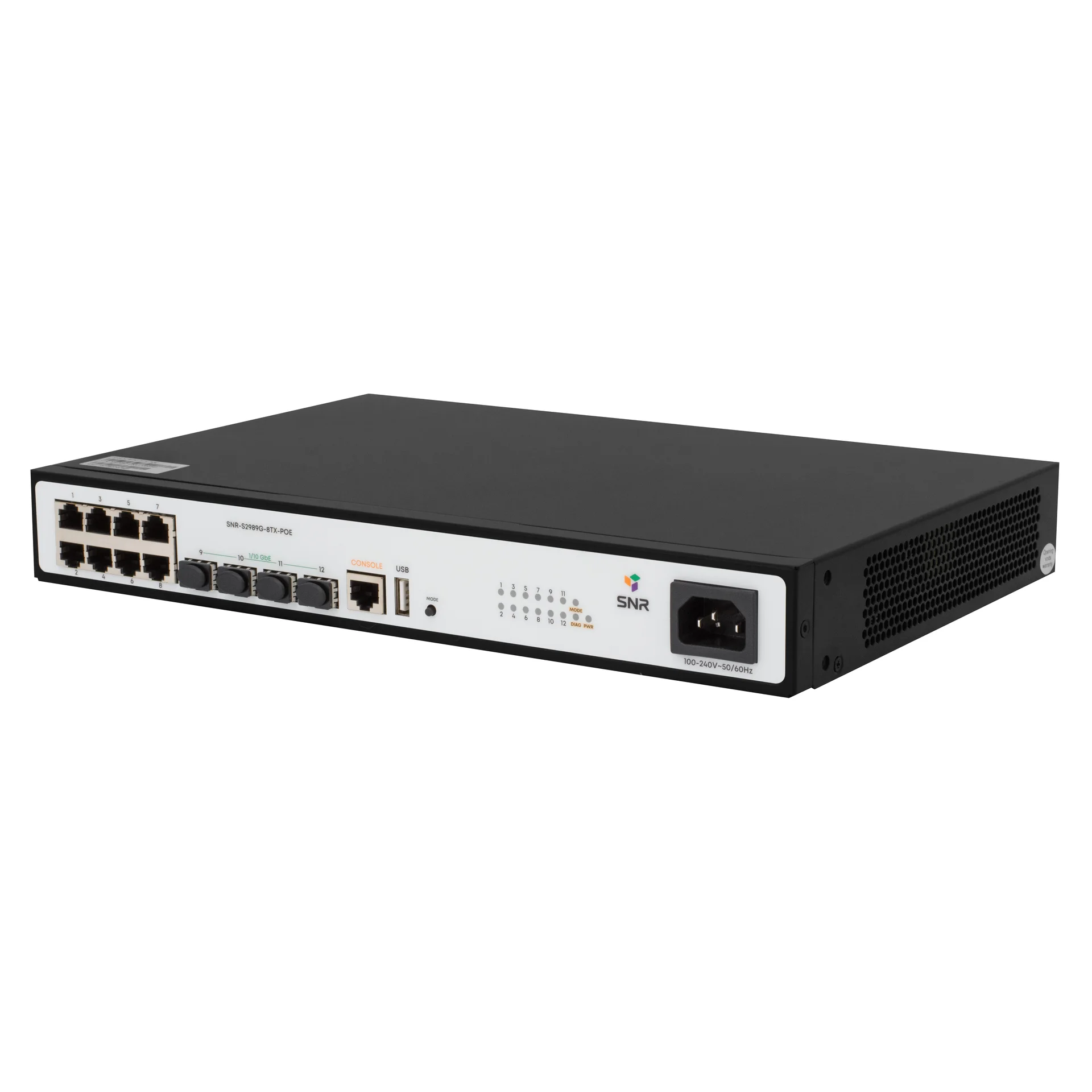 Управляемый PoE коммутатор уровня 2 SNR-S2989G-8TX-POE