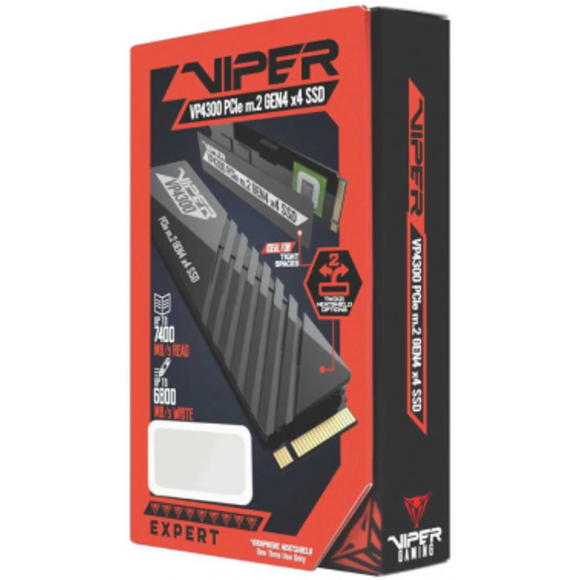 Накопитель SSD Patriot PCIe 4.0 x4 2TB VP4300-2TBM28H Viper VP4300 M.2 2280