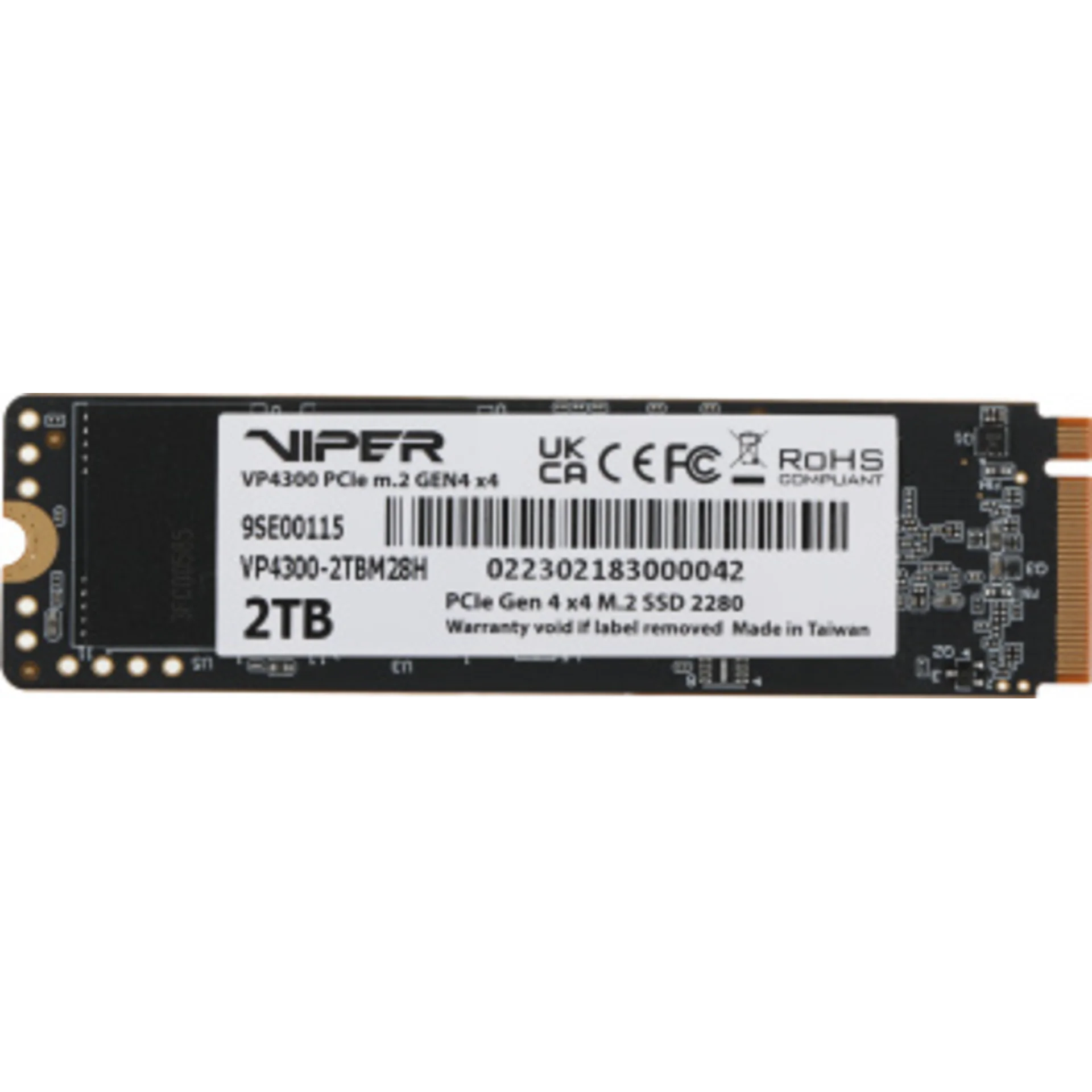 Накопитель SSD Patriot PCIe 4.0 x4 2TB VP4300-2TBM28H Viper VP4300 M.2 2280