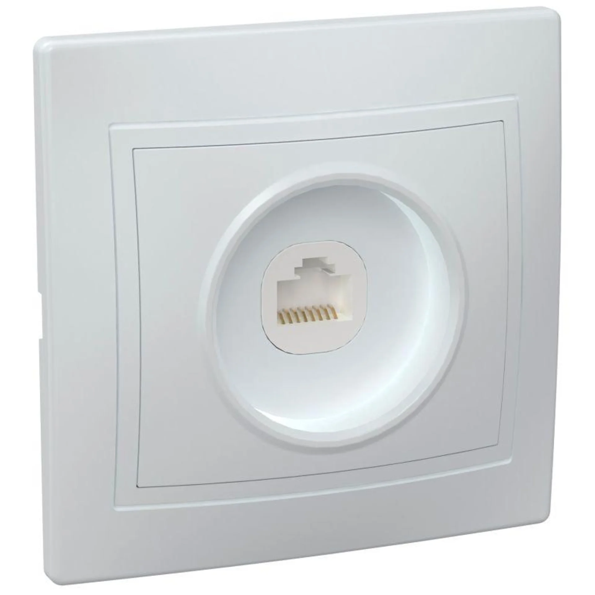 Розетка компьютерная 1-м СП Кварта РК10-КБ IP20 бел. IEK EKK10-K01-DM