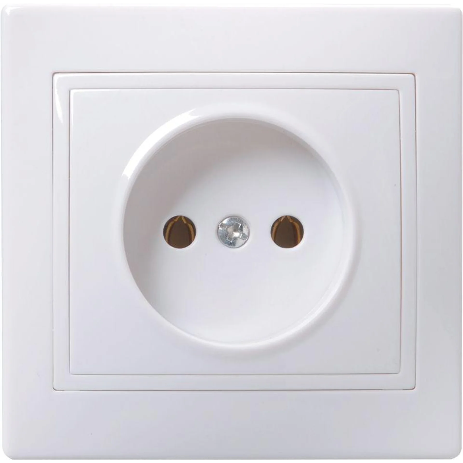 Розетка 1-м СП Кварта 10А IP20 без заземл. без защ. шторок бел. IEK ERK13-K01-10-DM