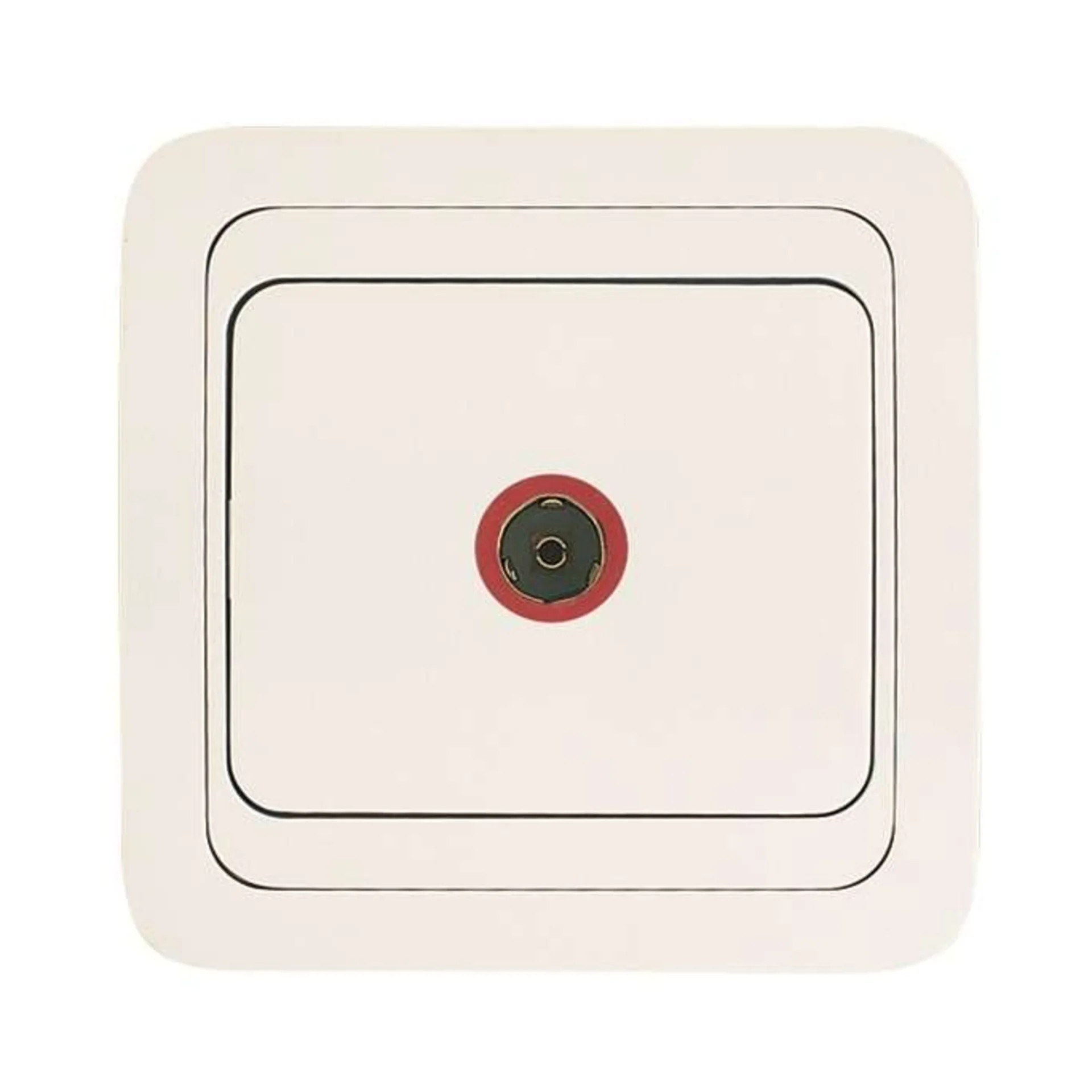 Розетка телевизионная TV 1-м СП Mimoza 16А IP20 бел./бел. Makel 12007