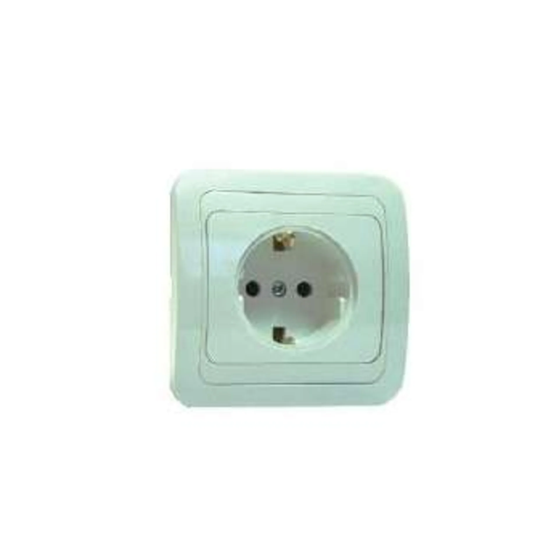 Розетка 1-м СП Mimoza 16А IP20 с заземл. керамика бел./бел. Makel 12008