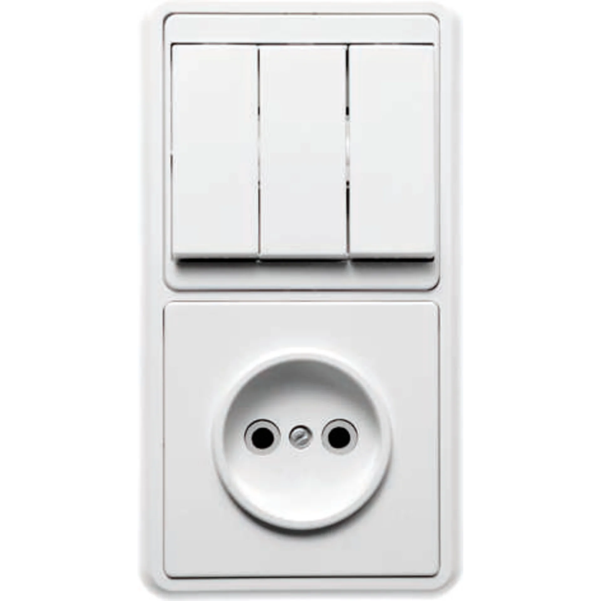 Блок БКВР-039 Бэлла (3-кл. выкл. + розетка) Кунцево 5839