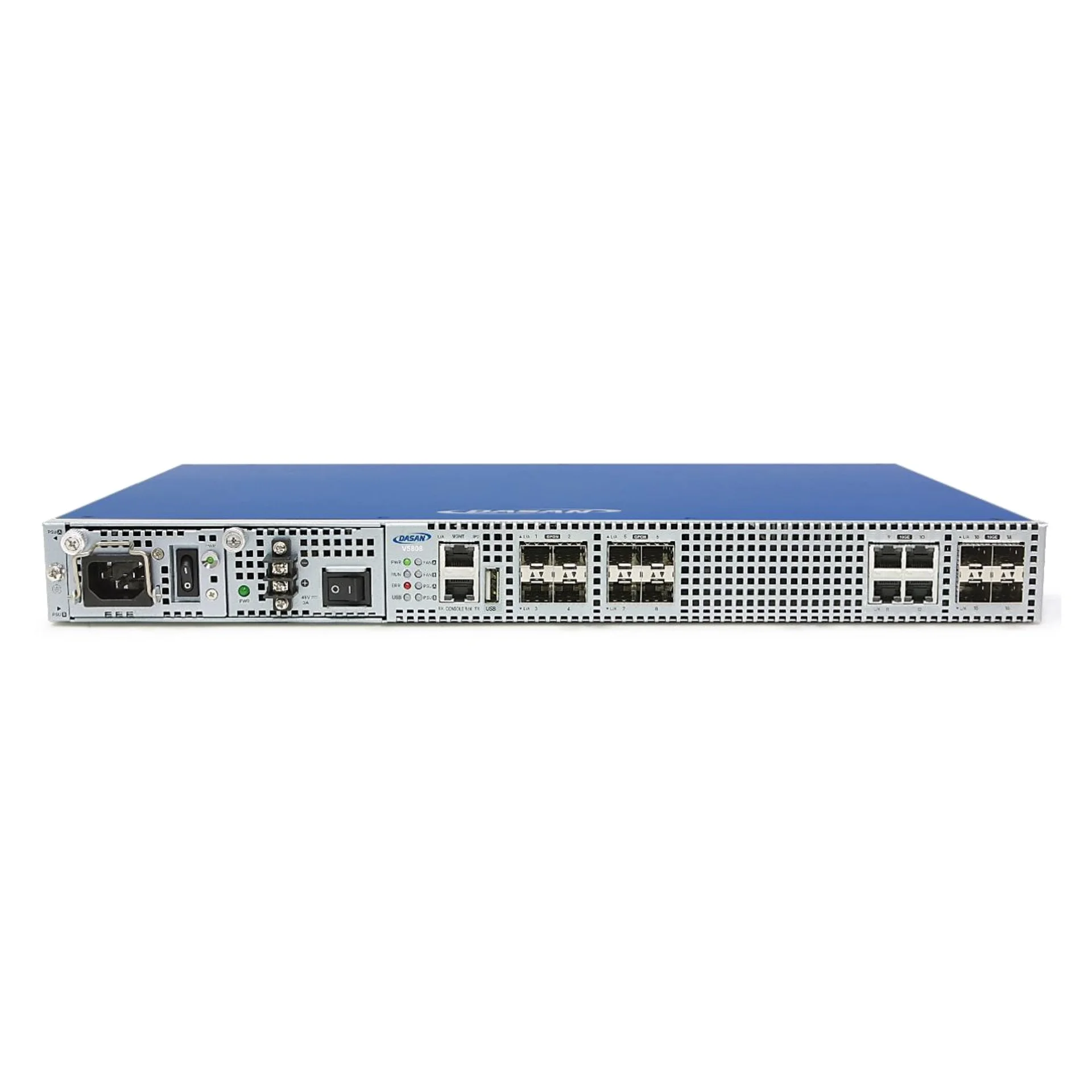 Станционный терминал OLT с 4 портами GPON (SFP) и 4 порта 10G/SFP+, 4 портами 10/100/1000-Base-T/SFP