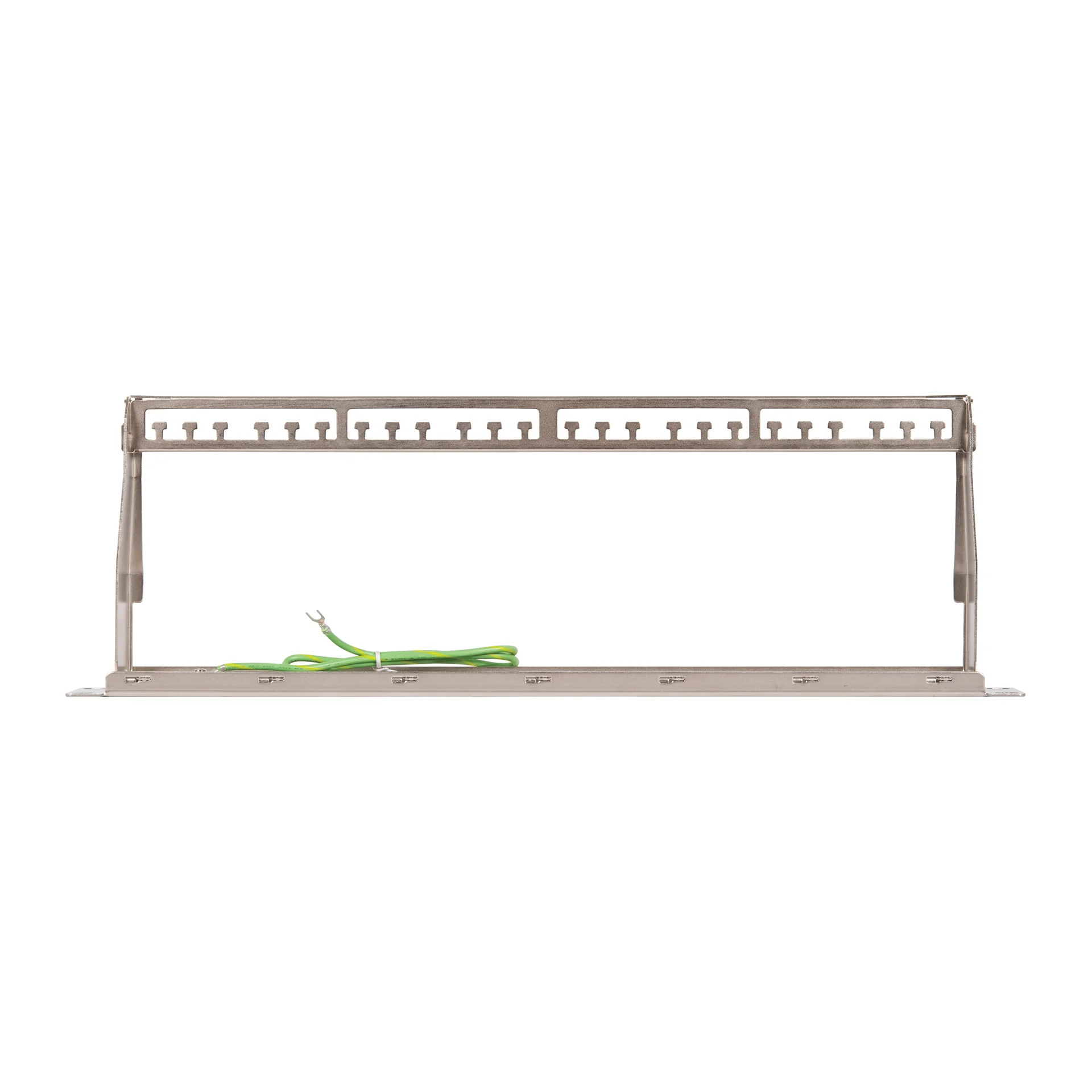 Коммутационная панель NIKOMAX 19", 1U, наборная, под 24 модуля Keystone, UTP/STP, с заземлением, с органайзером, металлик