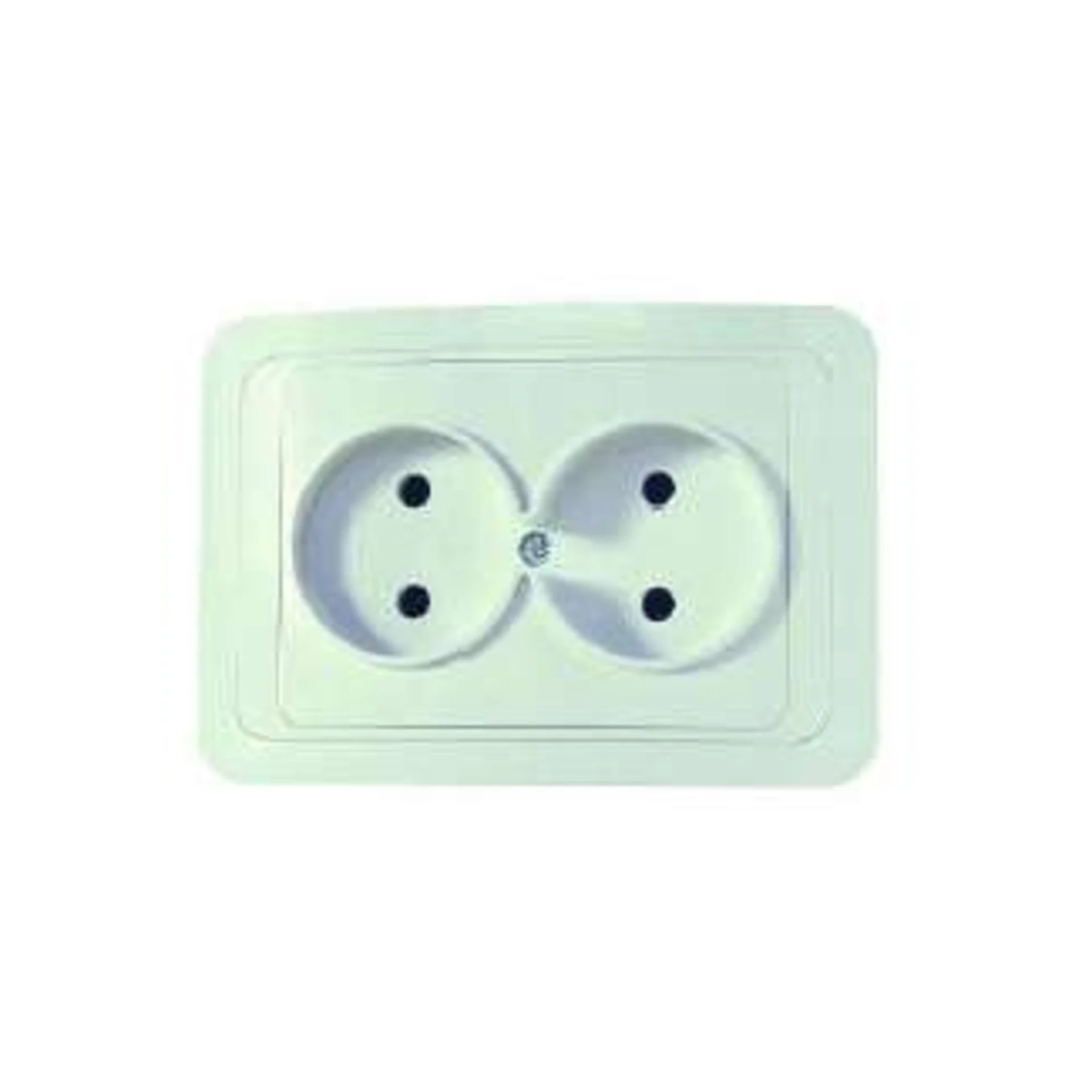 Розетка 2-м СП Mimoza 16А IP20 без заземл. бел./бел. Makel 12017