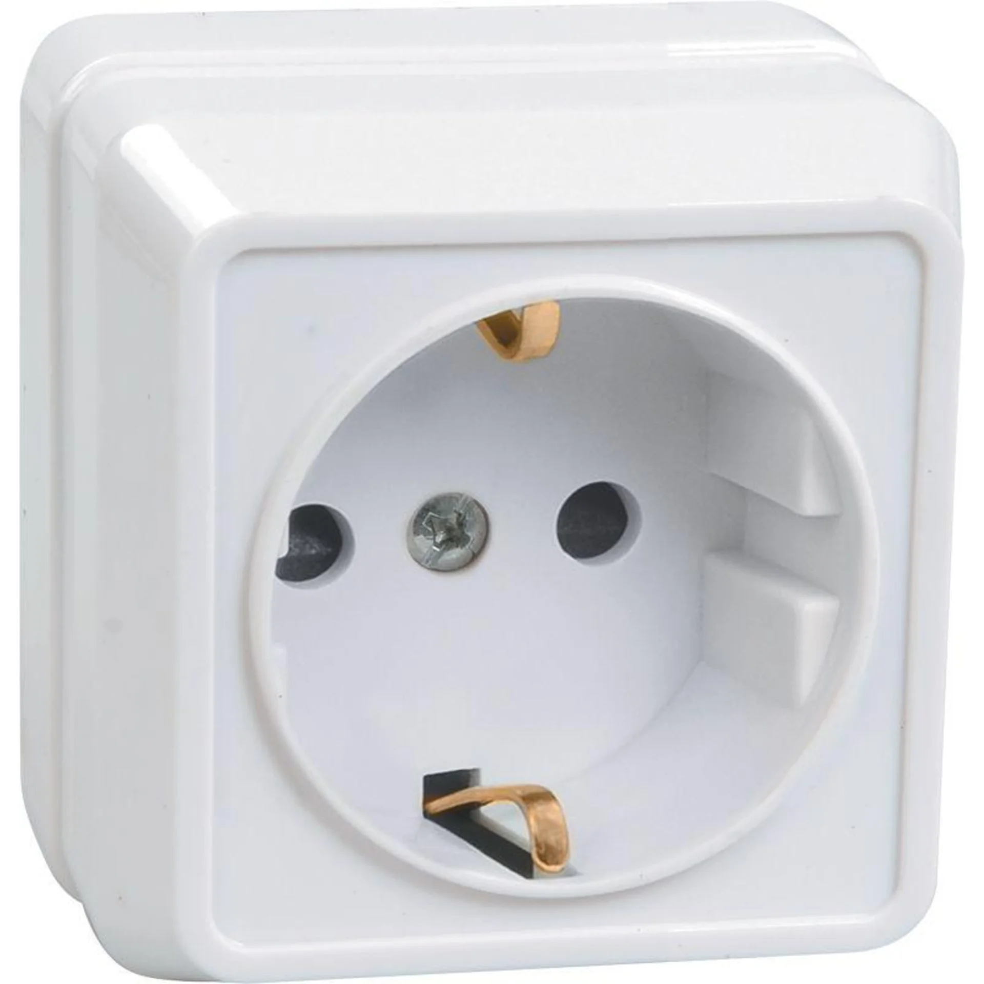 Розетка 1-м ОП Октава РС20-3-ОБ 16А IP20 с заземл. бел. IEK ERO11-K01-16-DC