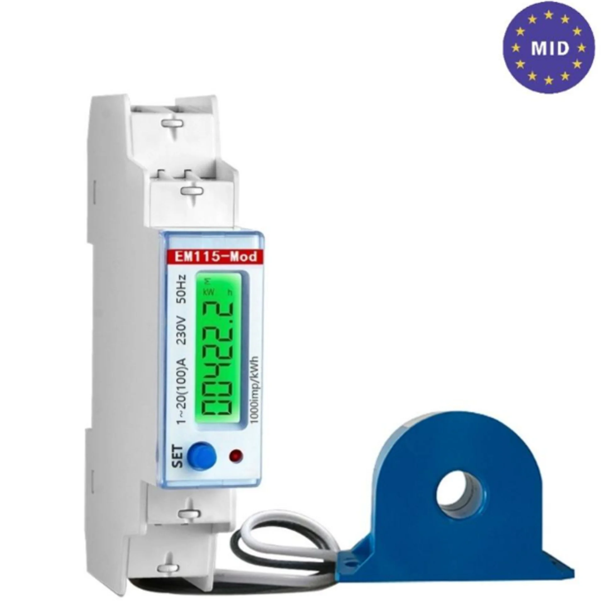 Счётчик электрической энергии EM115-MOD интерфейс RS485 MODBUS крепление DIN