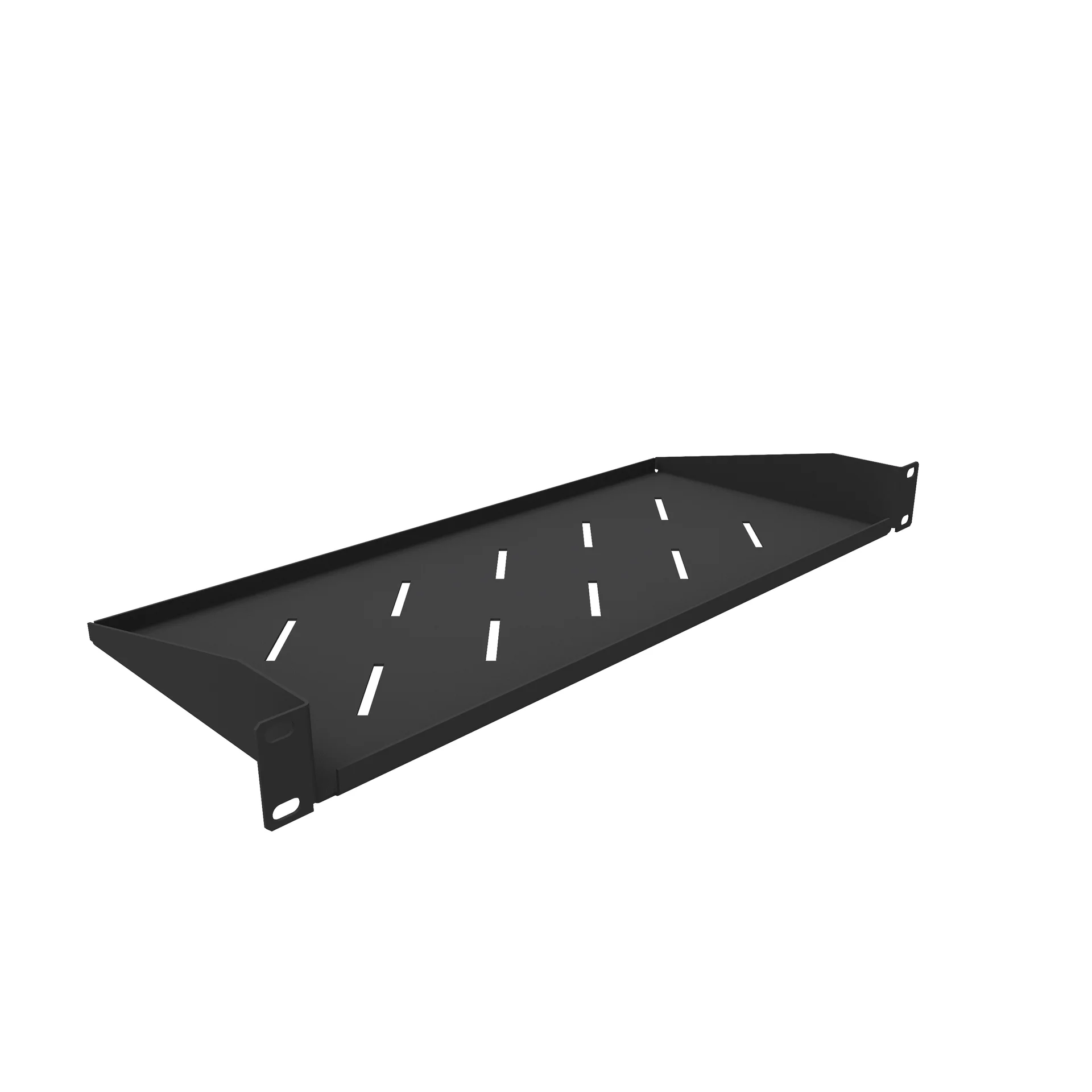 Полка консольная для шкафов глубиной 400мм, (глубина полки 200мм) распределенная нагрузка 20кг, цвет-черный (SNR-SHELF-04020-20BC)
