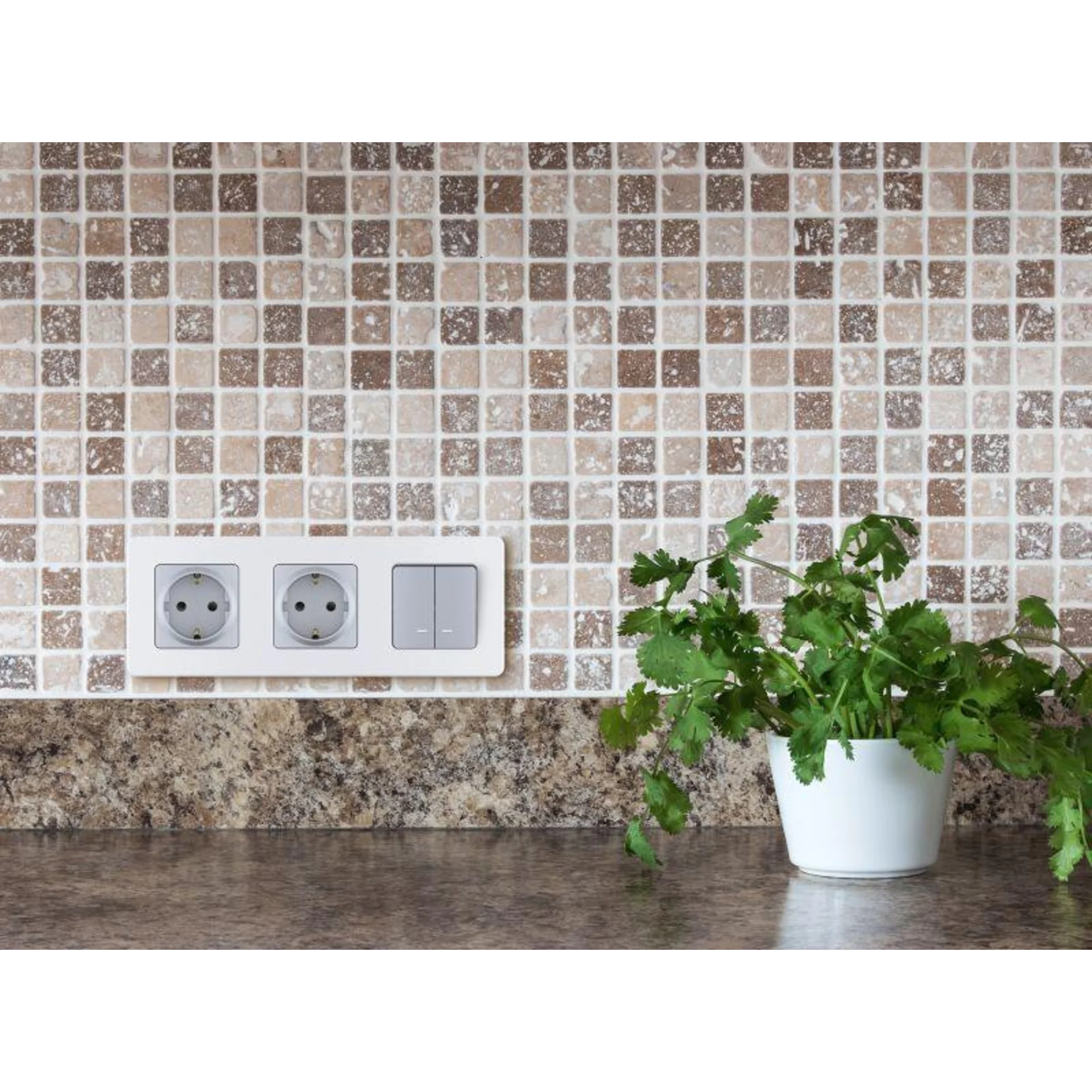 Розетка 1-м СП Inspiria 16А IP20 250В 2P+E немецк. стандарт механизм алюм. Leg 673722